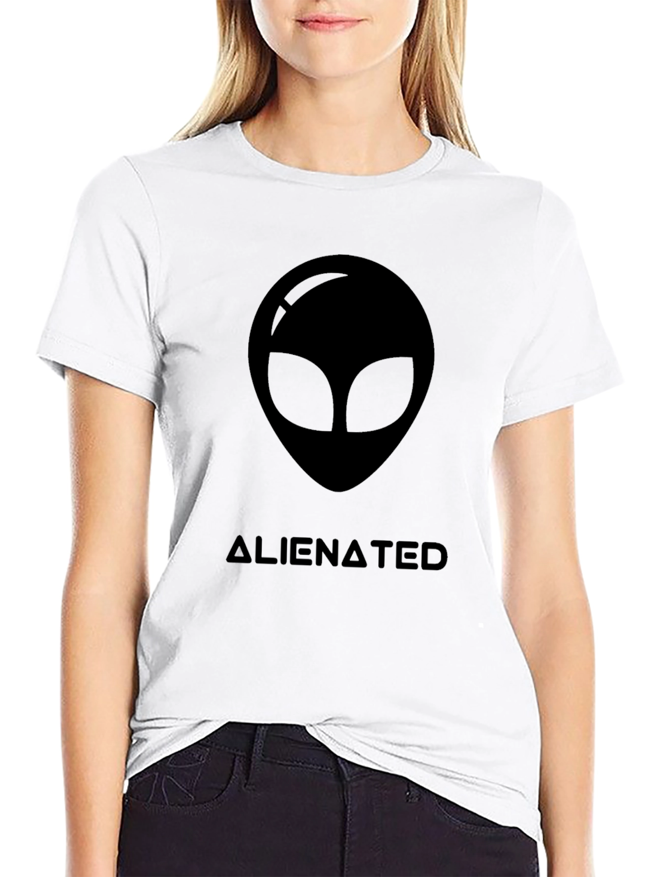 Alienated Graphic Tee - Black Cotton T-Shirt