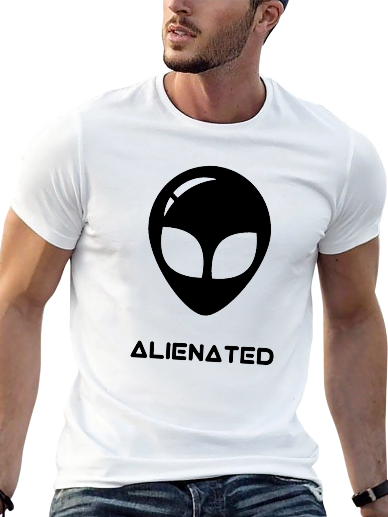 Alienated Graphic Tee - Black Cotton T-Shirt
