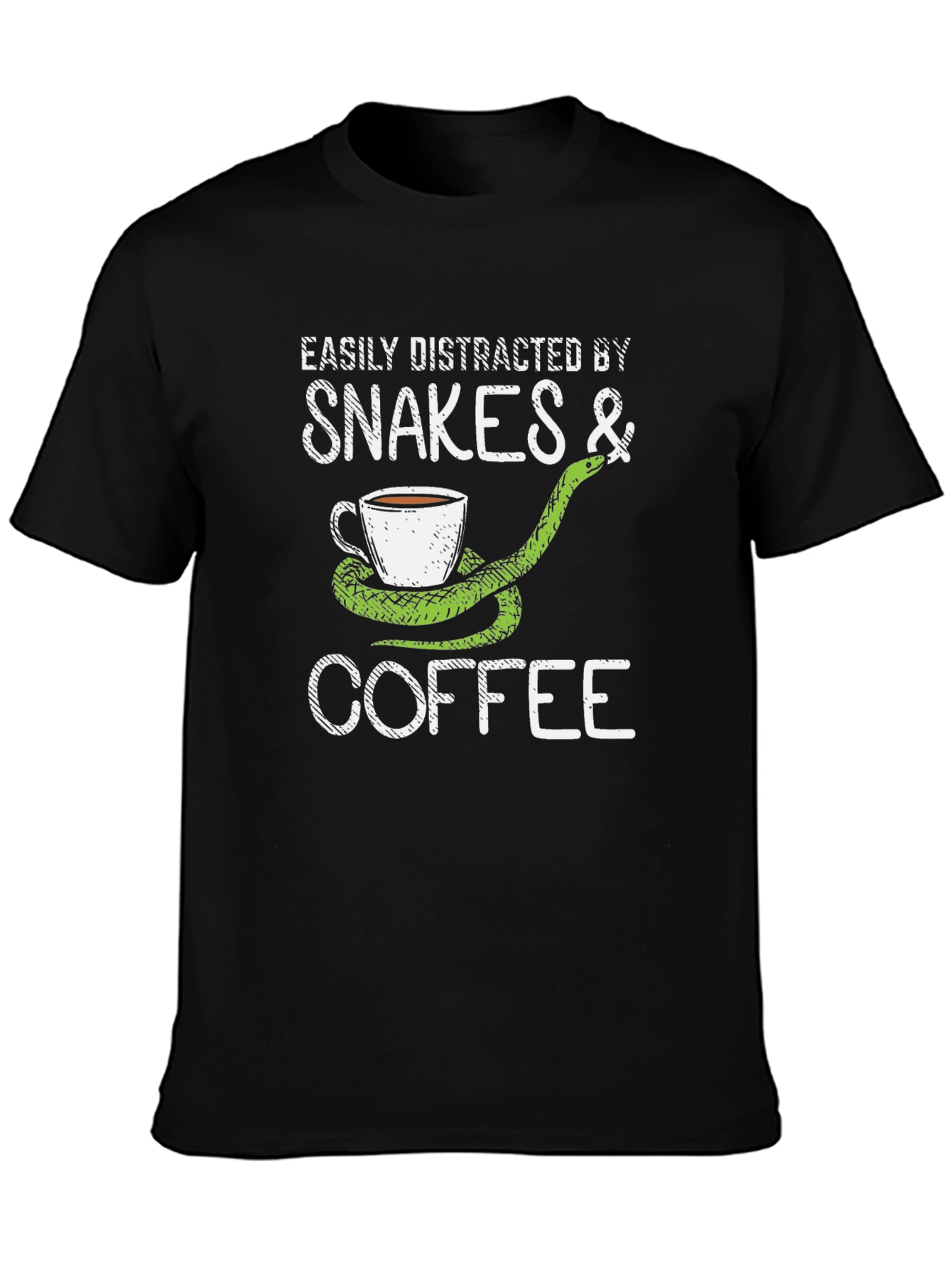 Snakes & Coffee T-Shirt Distracted Easily