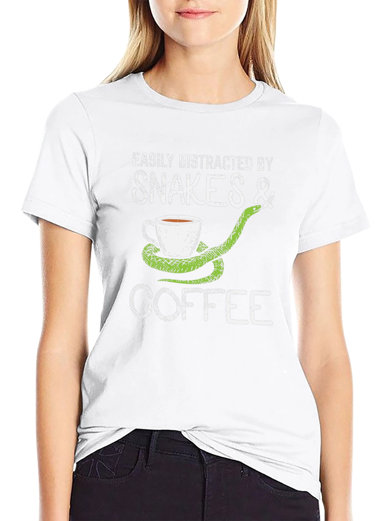 Snakes & Coffee T-Shirt Distracted Easily