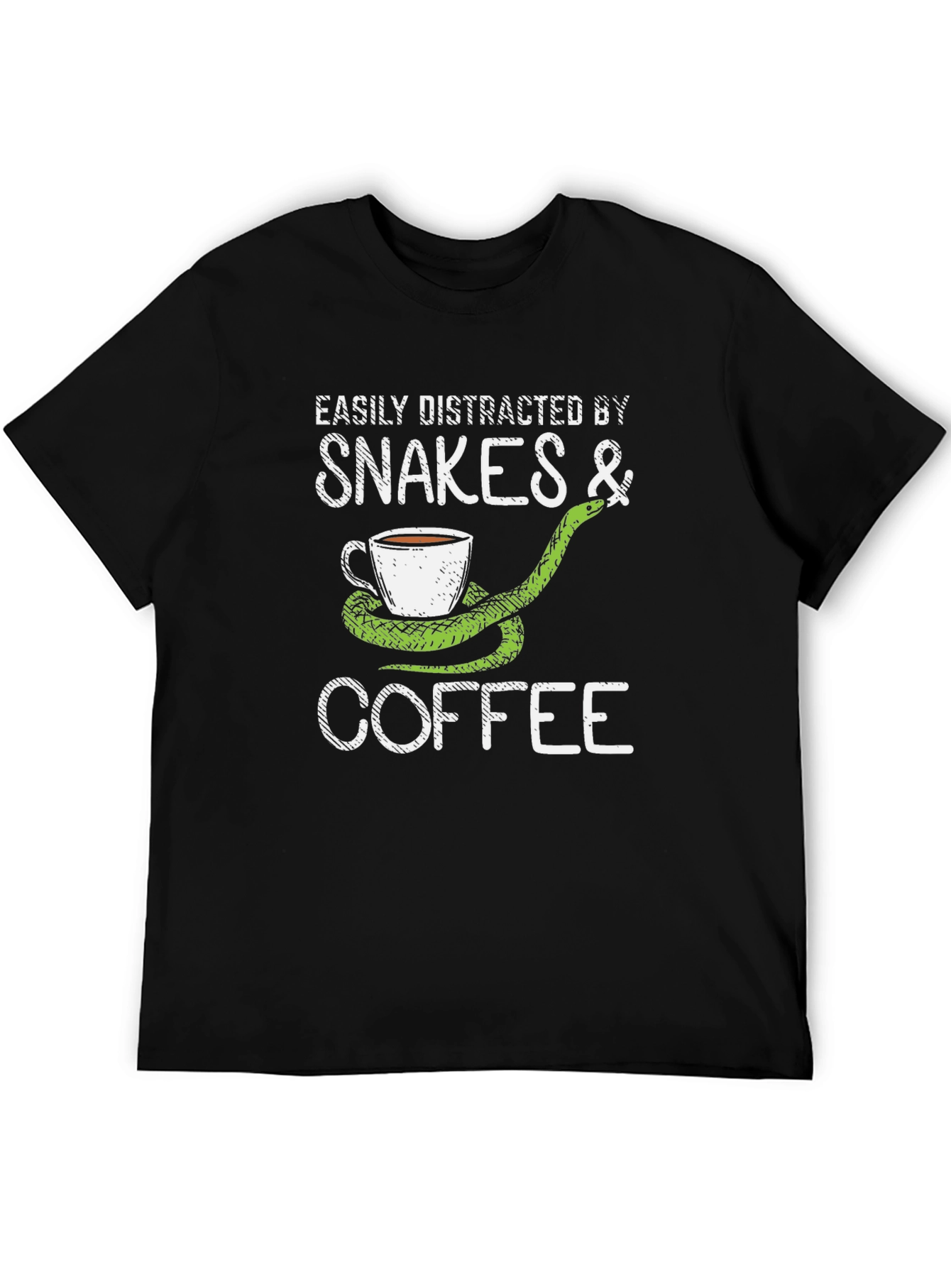 Snakes & Coffee T-Shirt Distracted Easily