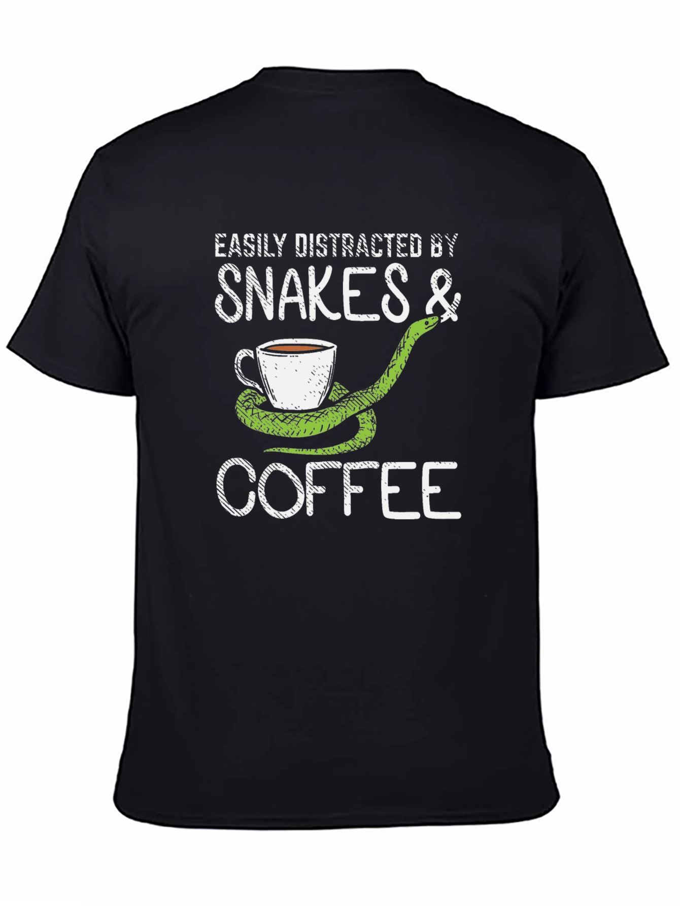 Snakes & Coffee T-Shirt Distracted Easily