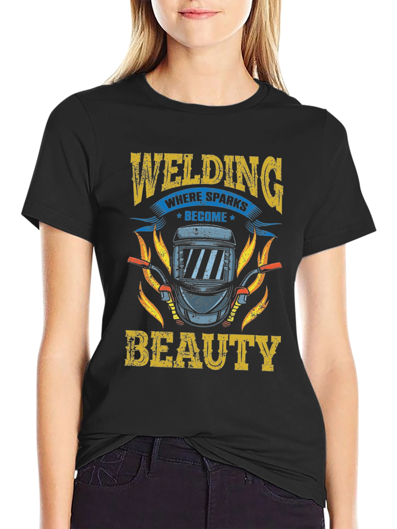 Welding Where Sparks Become Beauty T-Shirt