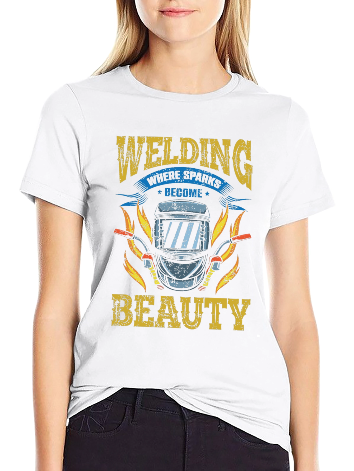 Welding Where Sparks Become Beauty T-Shirt