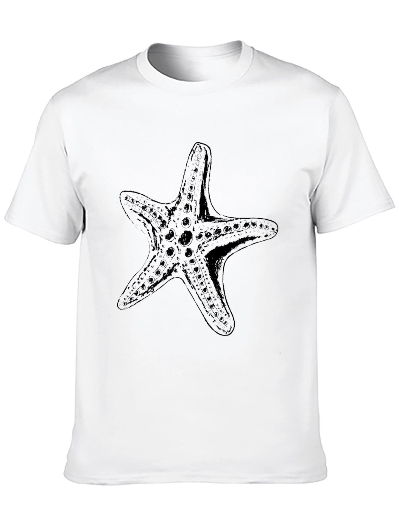 Starfish Graphic T-Shirt - Casual Black Tee