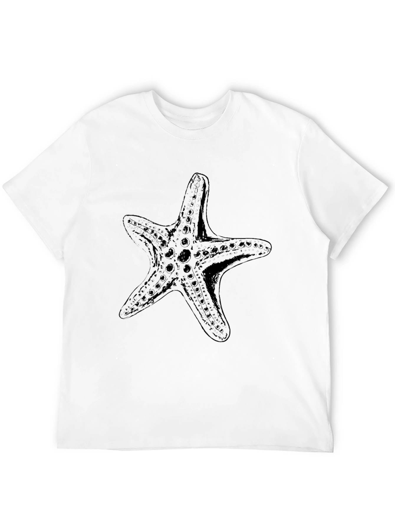 Starfish Graphic T-Shirt - Casual Black Tee