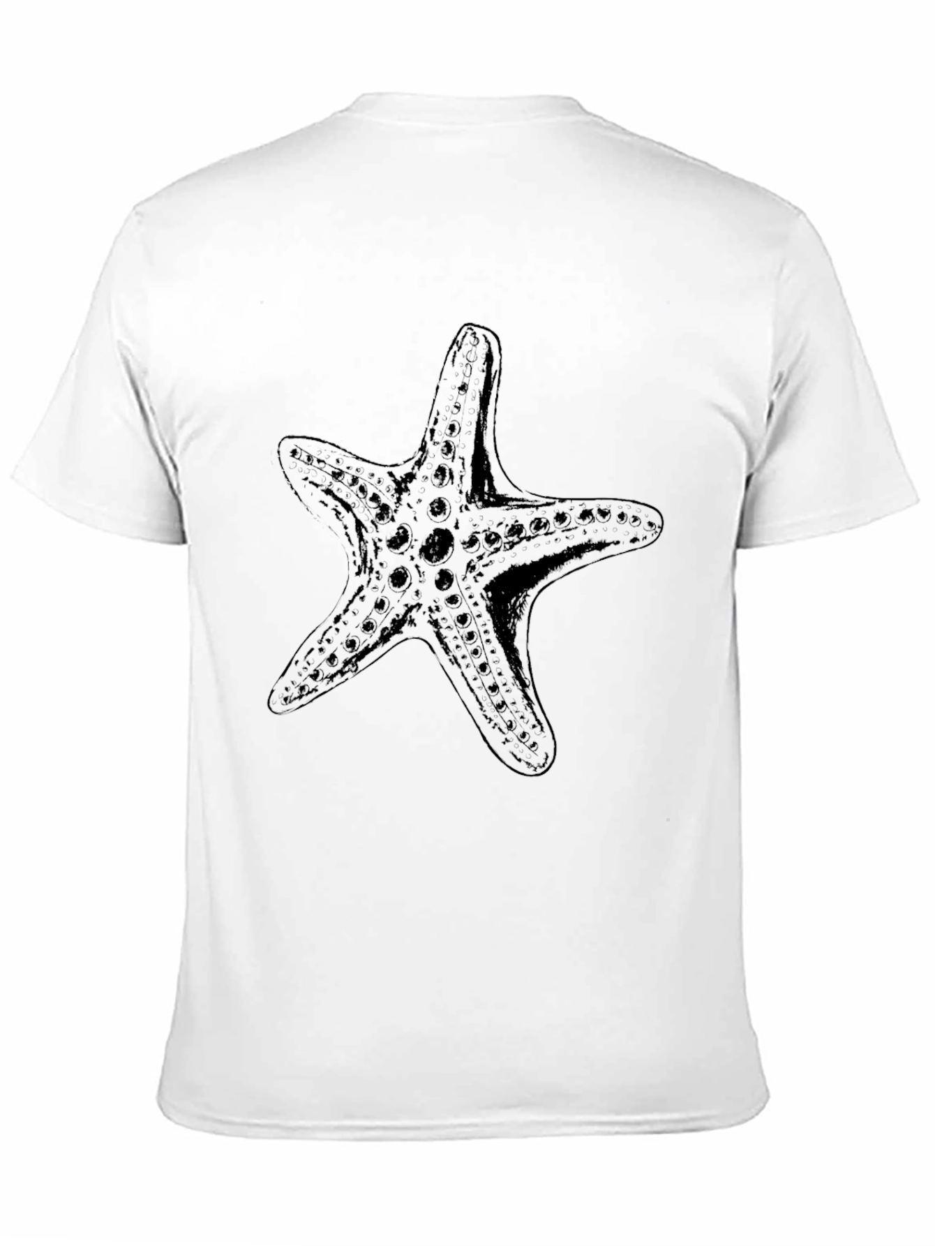 Starfish Graphic T-Shirt - Casual Black Tee