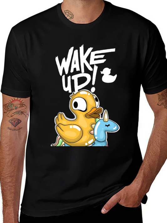 Wake Up! Duck & Unicorn Graphic Tee