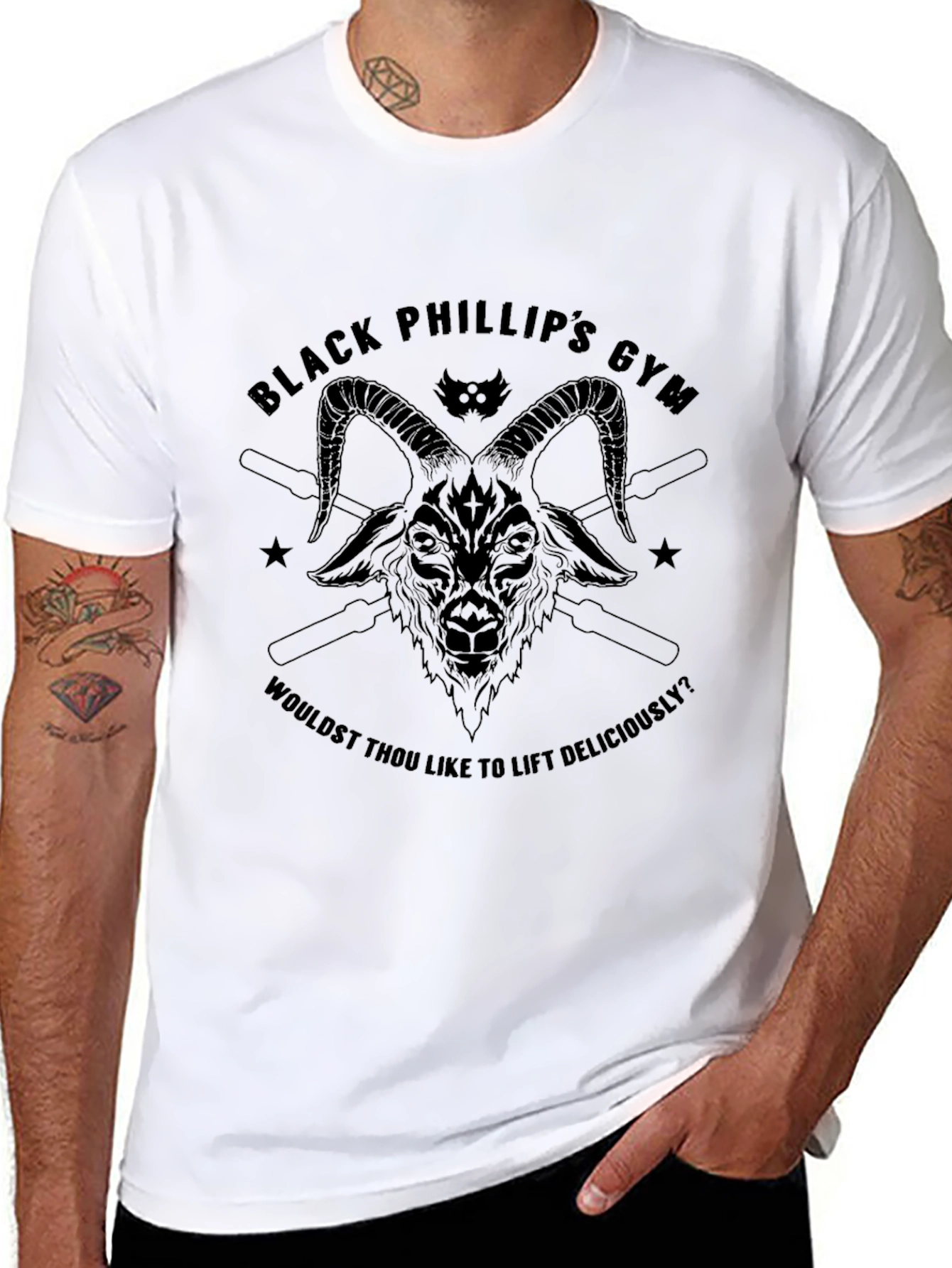 Black Phillips Gym T-Shirt - Lift Deliciously