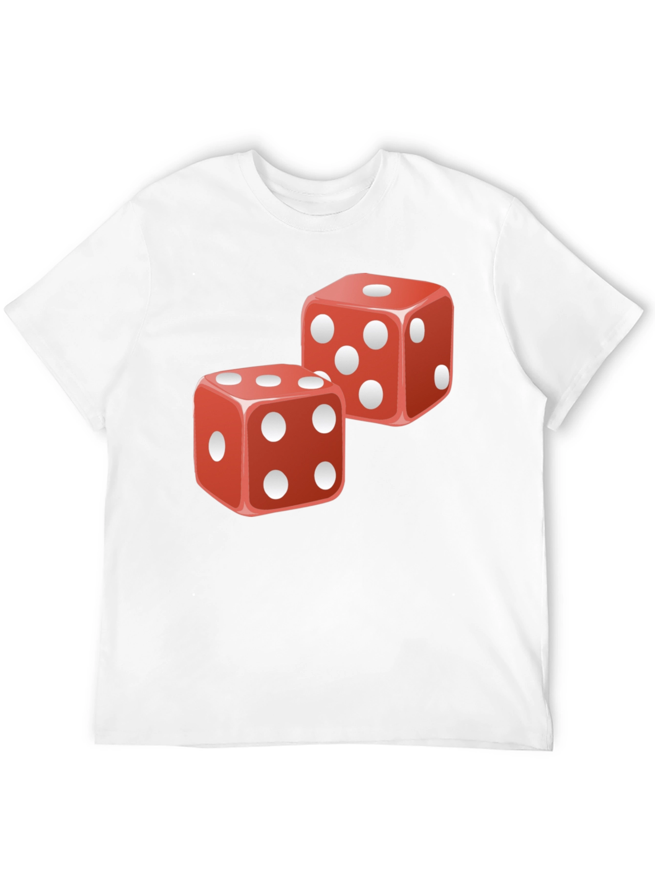 Lucky Dice Graphic T-Shirt - Black Cotton Tee