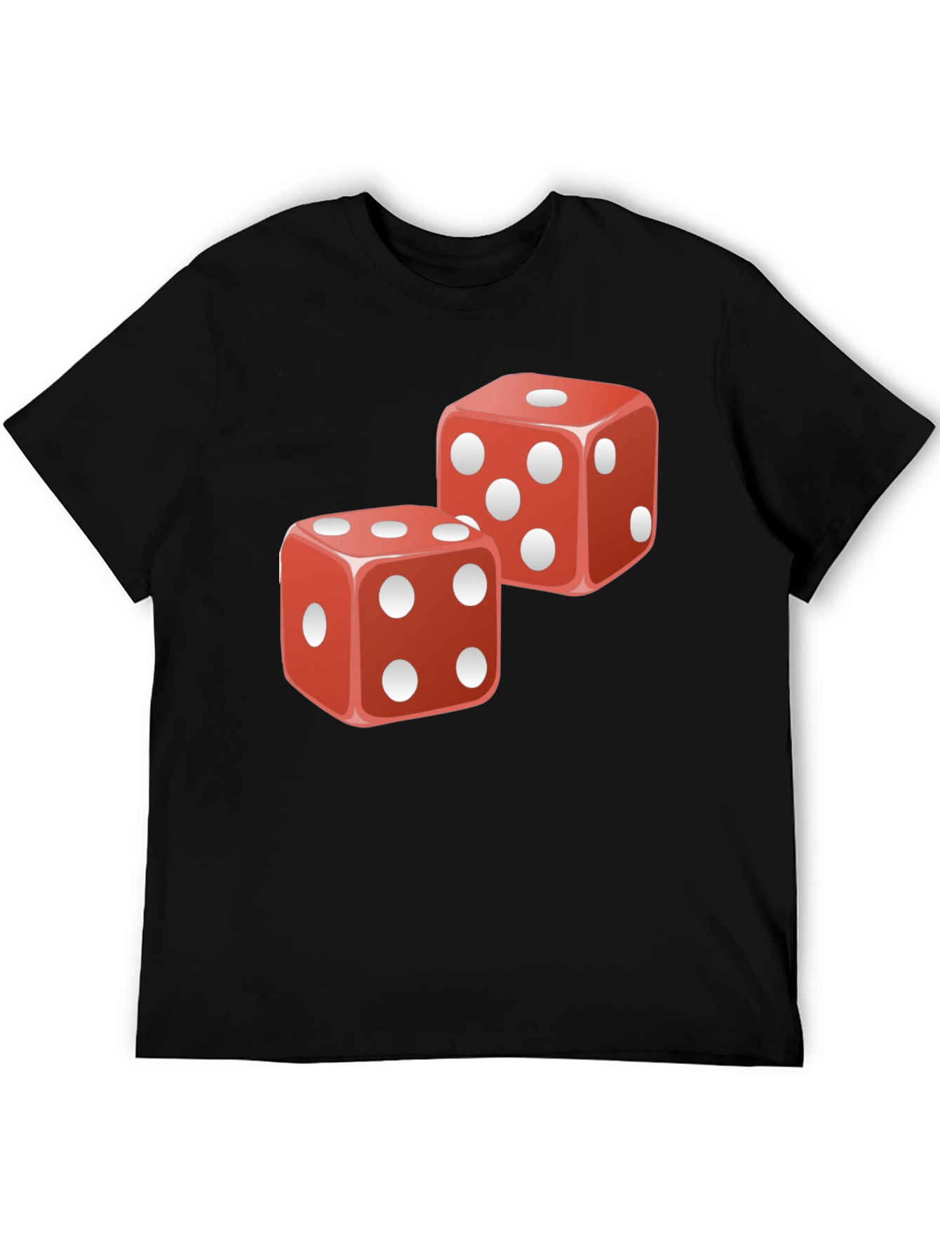 Lucky Dice Graphic T-Shirt - Black Cotton Tee