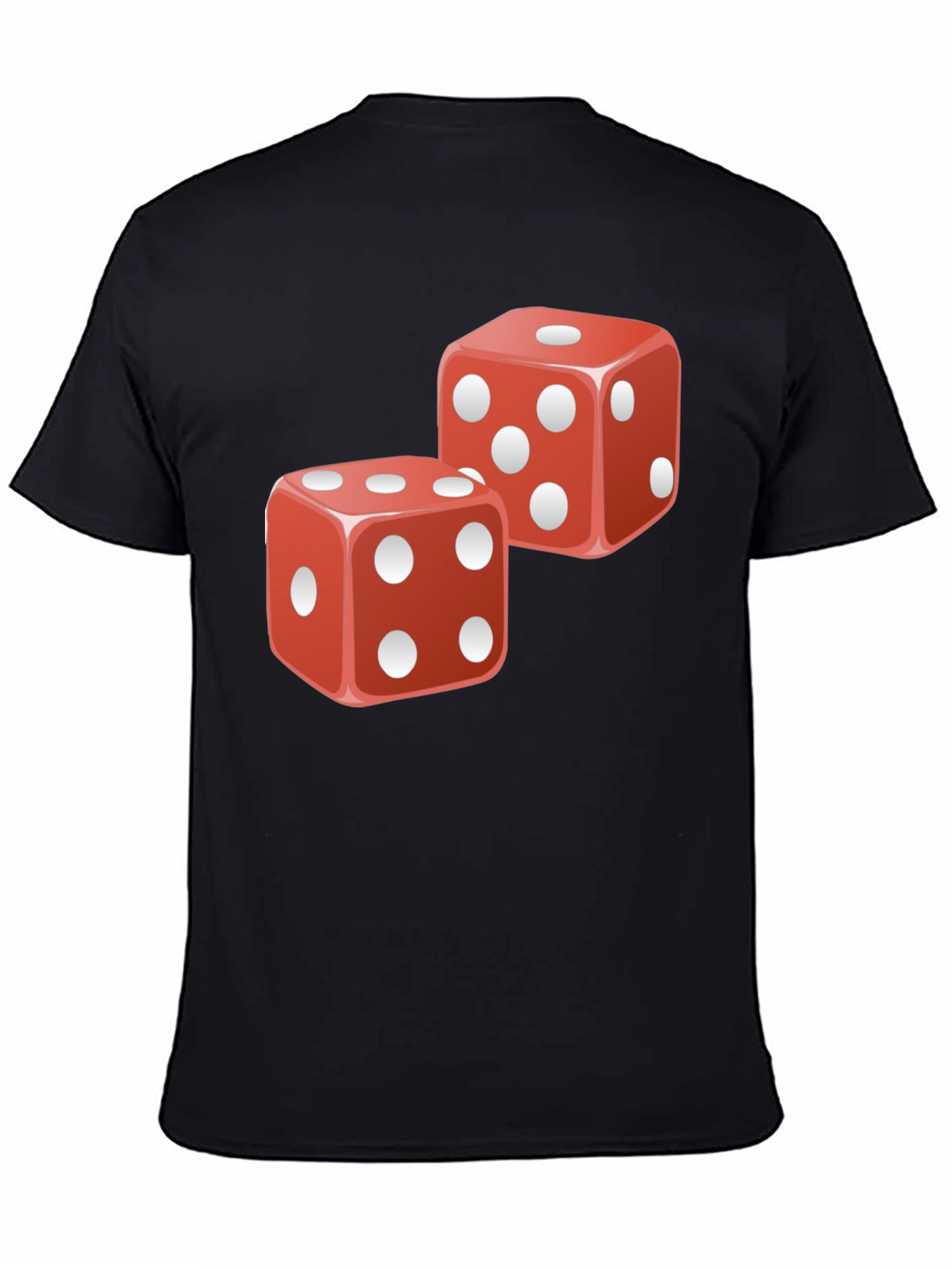 Lucky Dice Graphic T-Shirt - Black Cotton Tee