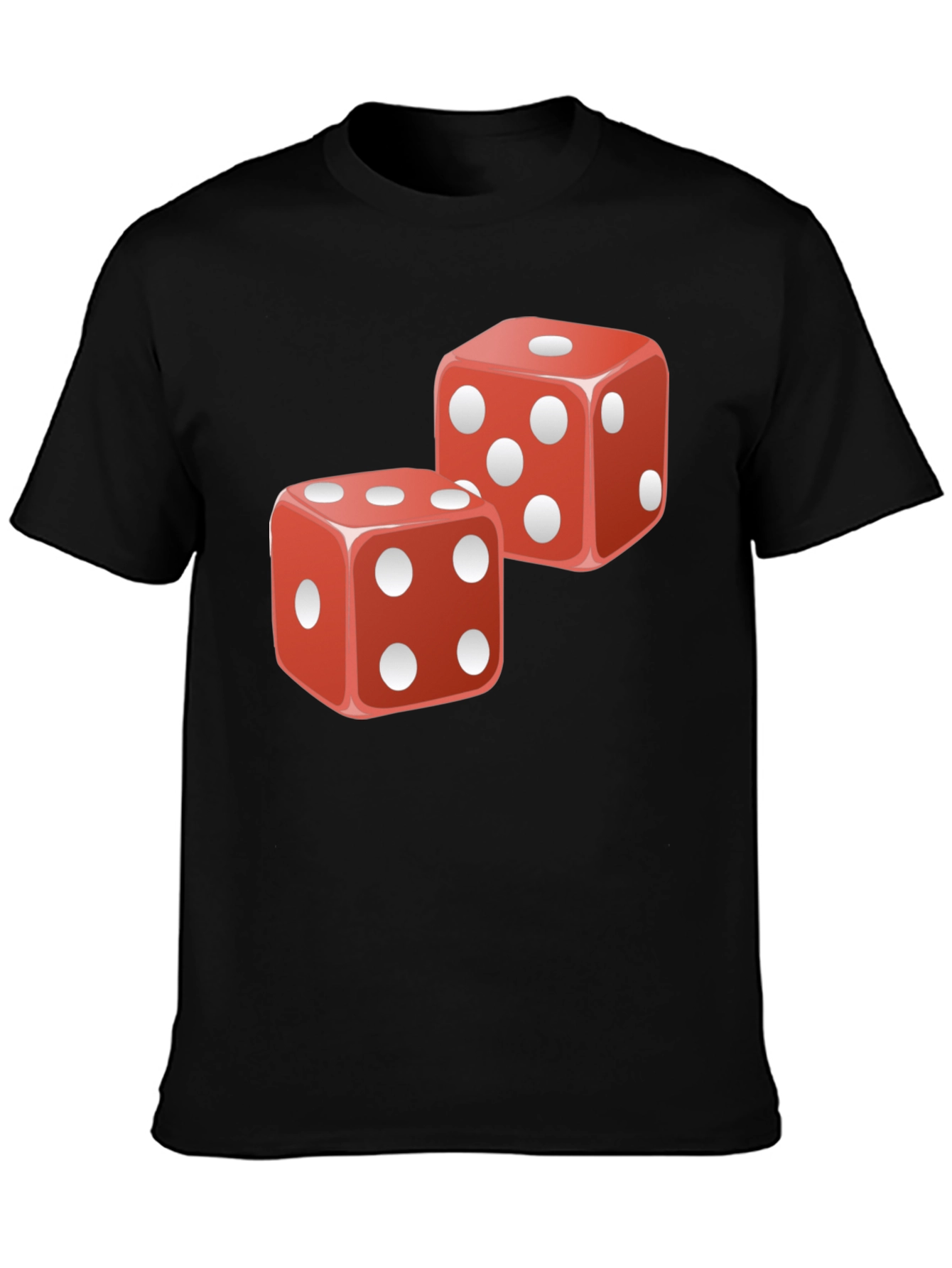 Lucky Dice Graphic T-Shirt - Black Cotton Tee