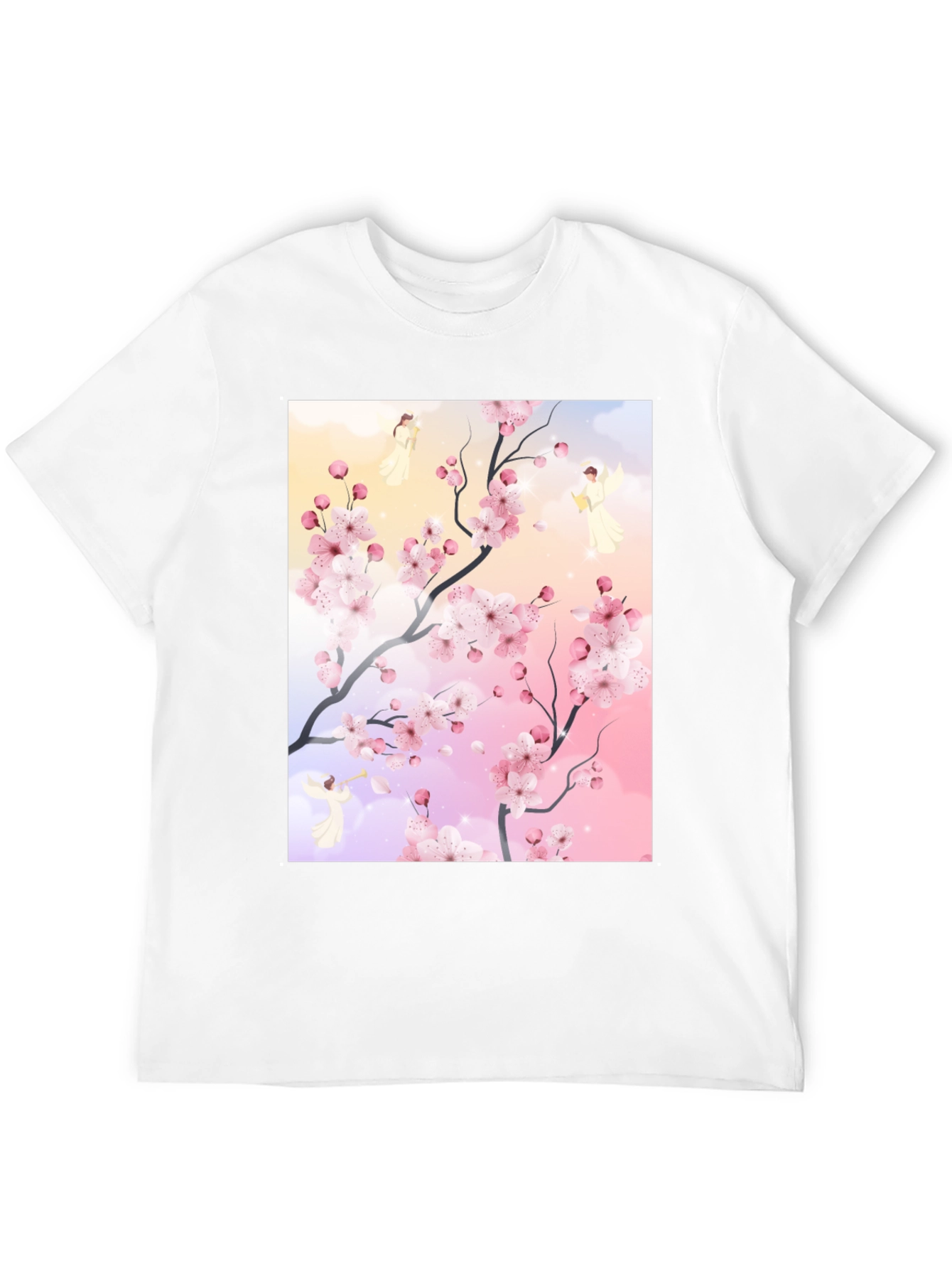 Blossom Branch Angel Graphic Tee