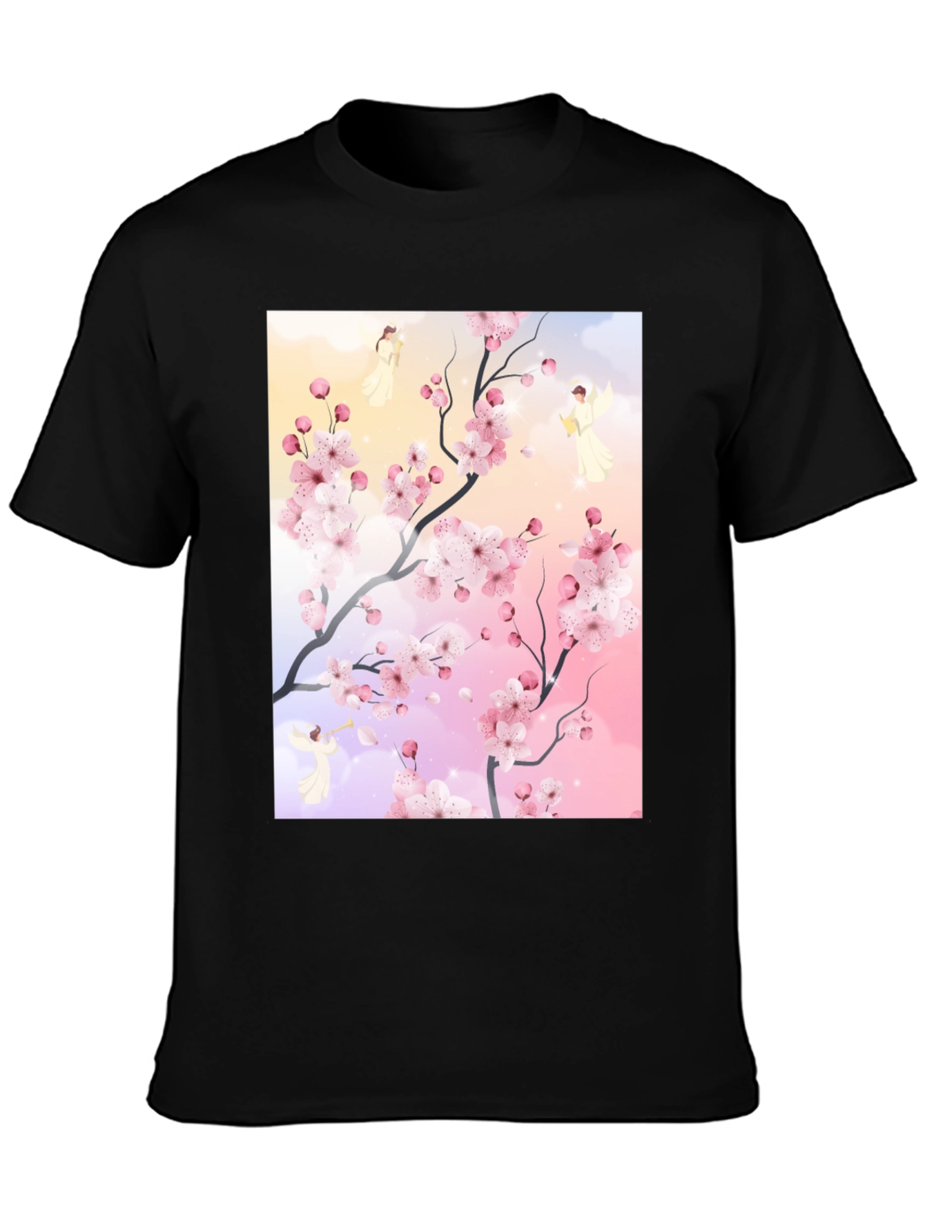 Blossom Branch Angel Graphic Tee