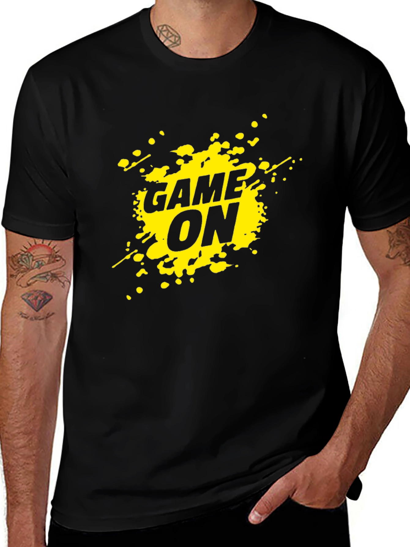 Game On Graphic Tee - Black Casual T-Shirt