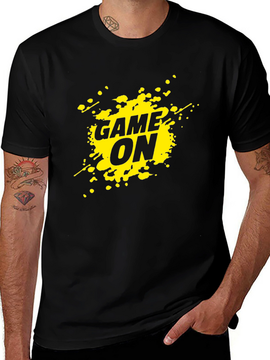 Game On Graphic Tee - Black Casual T-Shirt