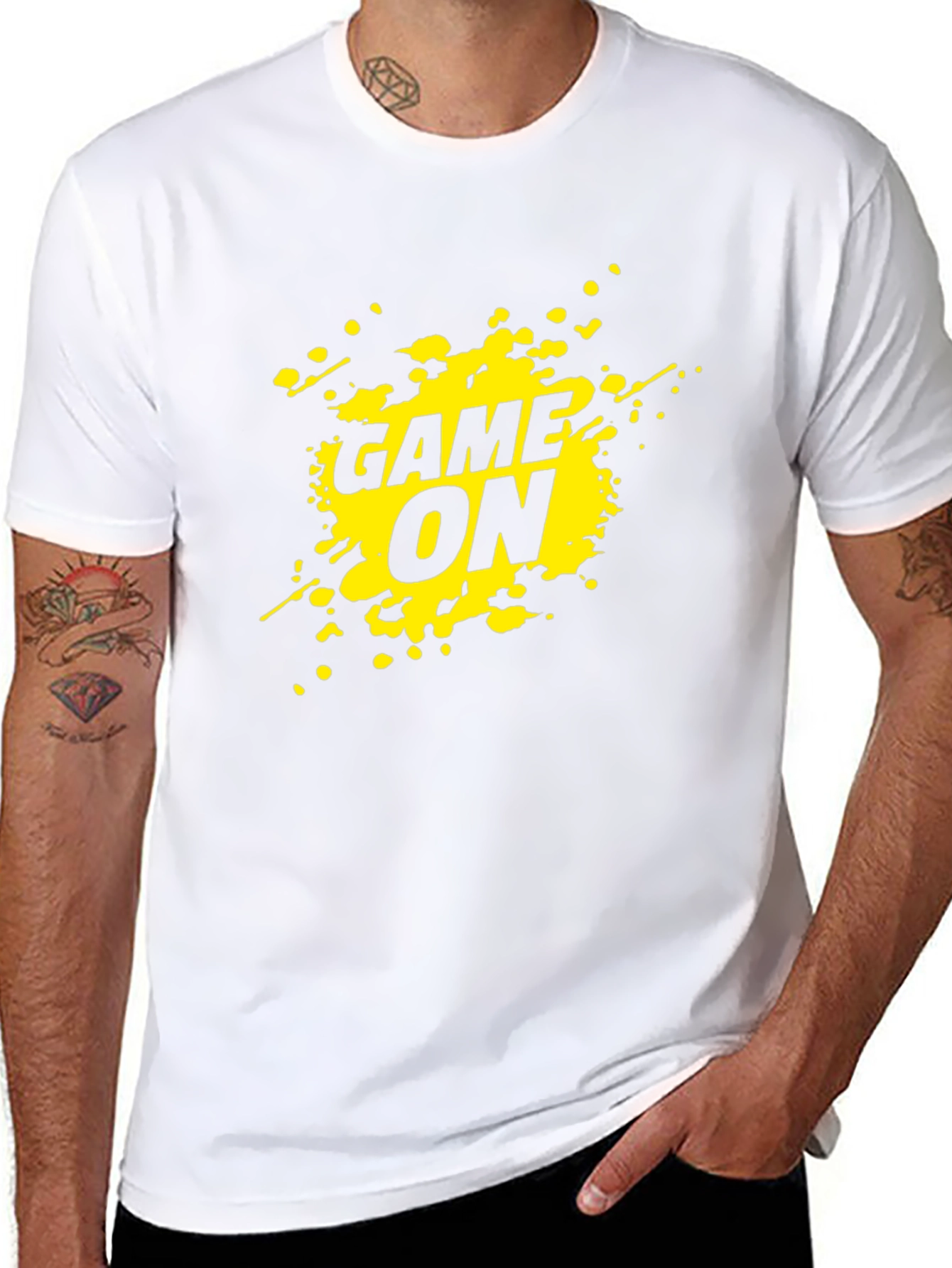 Game On Graphic Tee - Black Casual T-Shirt