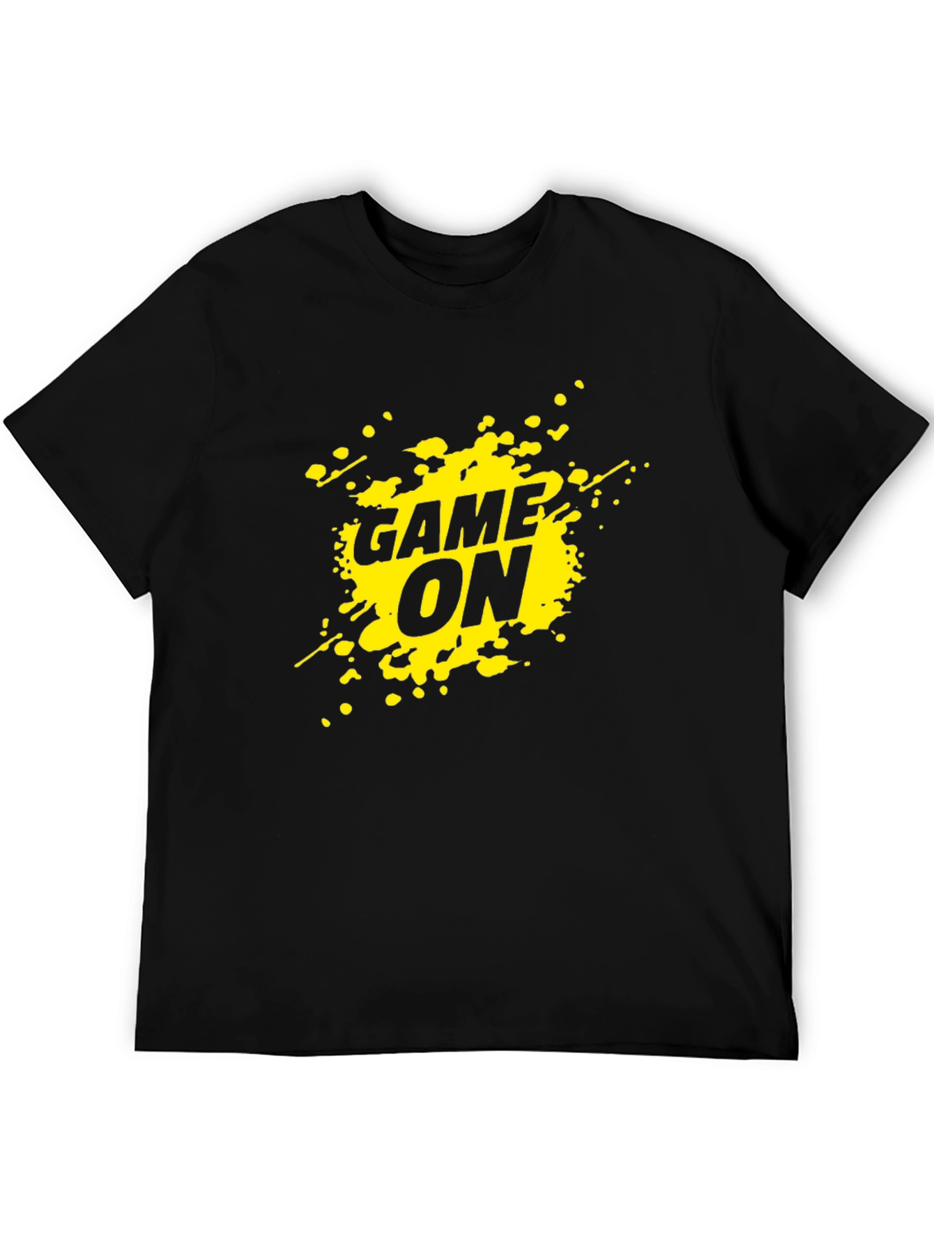 Game On Graphic Tee - Black Casual T-Shirt