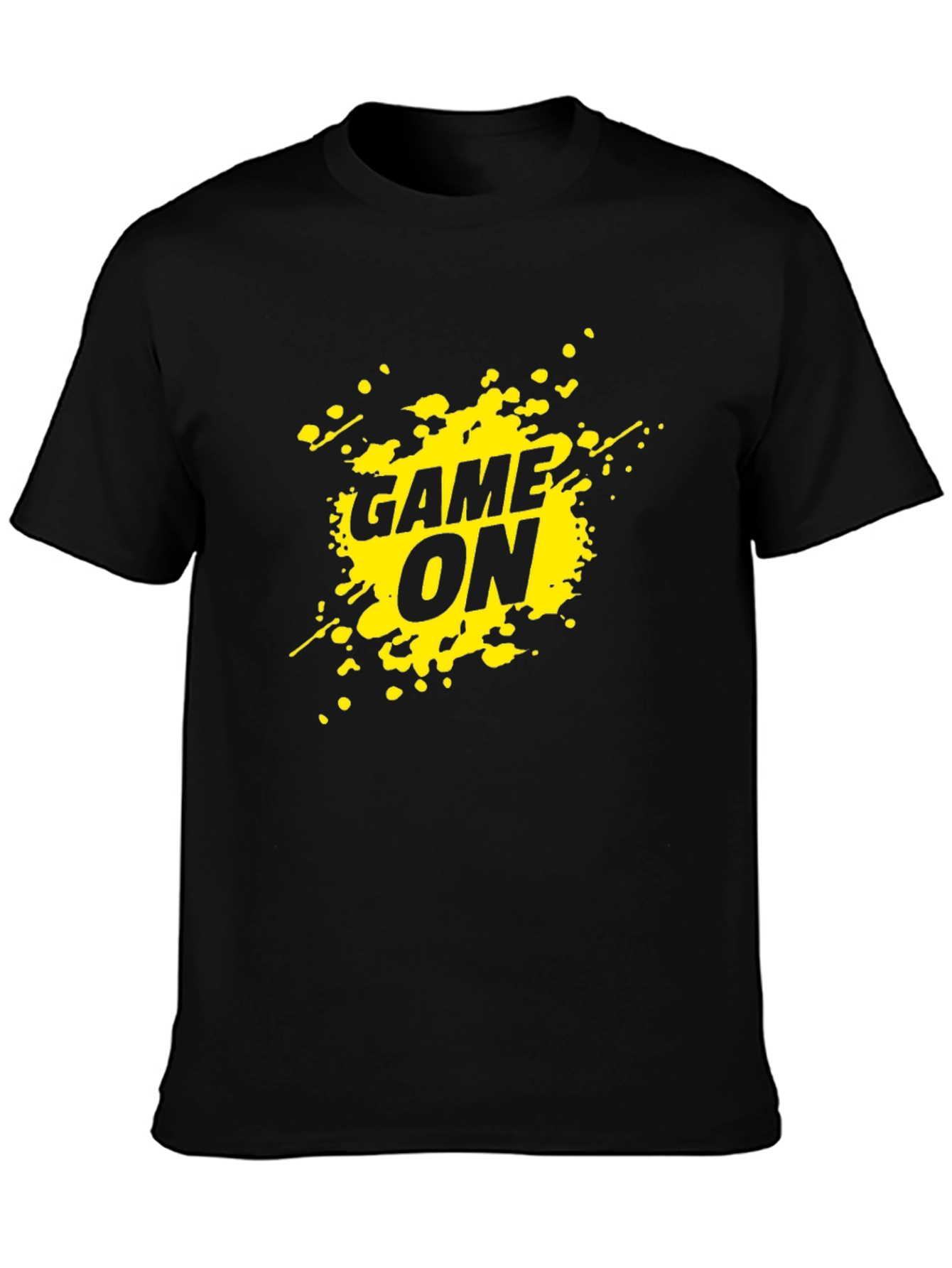 Game On Graphic Tee - Black Casual T-Shirt