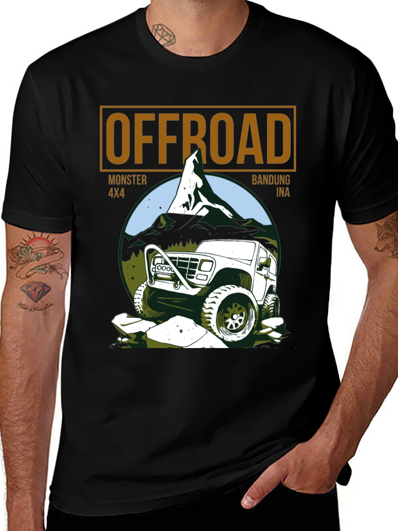 Offroad Monster 4x4 Black T-Shirt