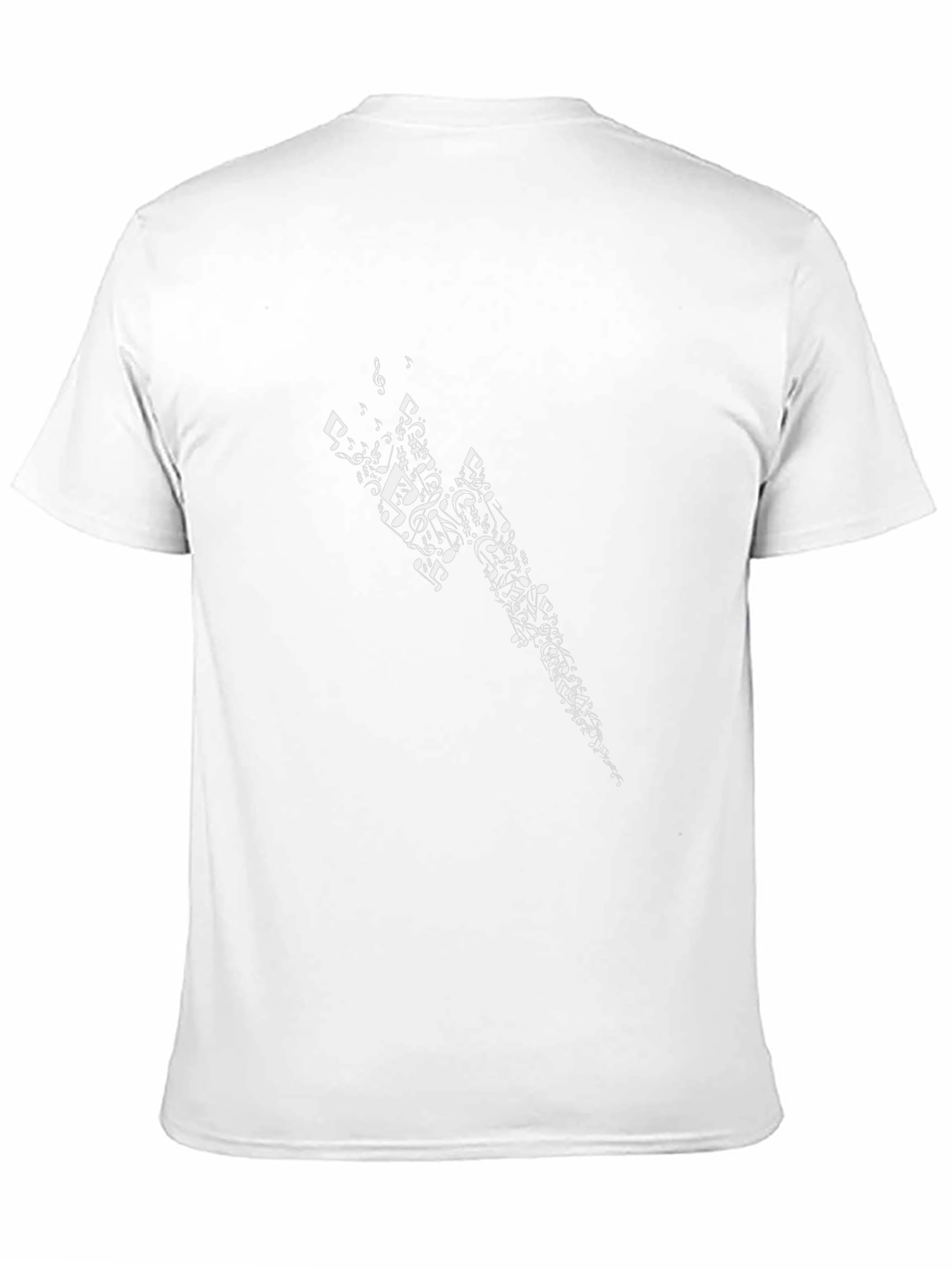 Musical Note Lightning Bolt Black Graphic Tee