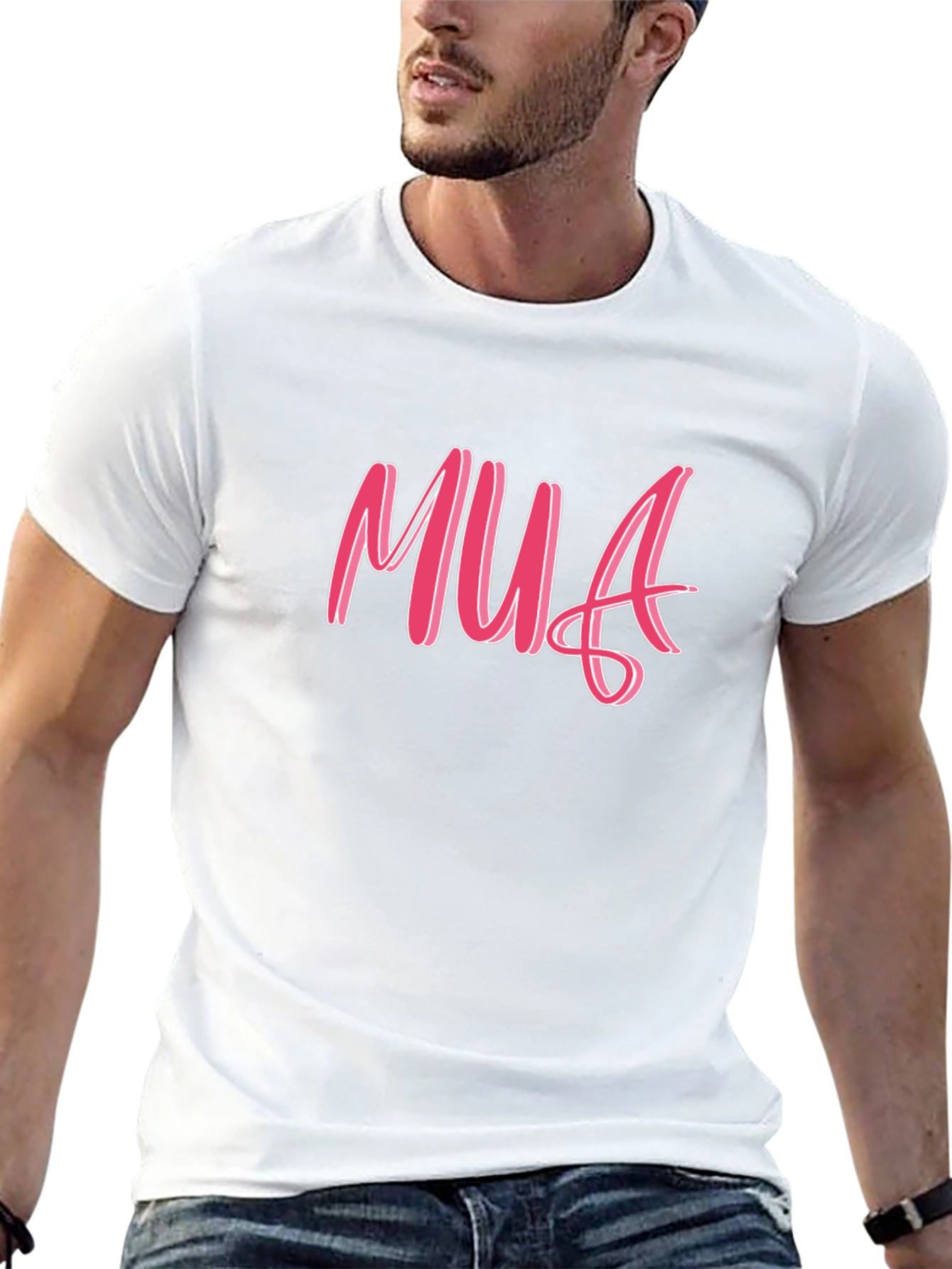 Pink MUA Graphic Tee - Unisex Black T-Shirt