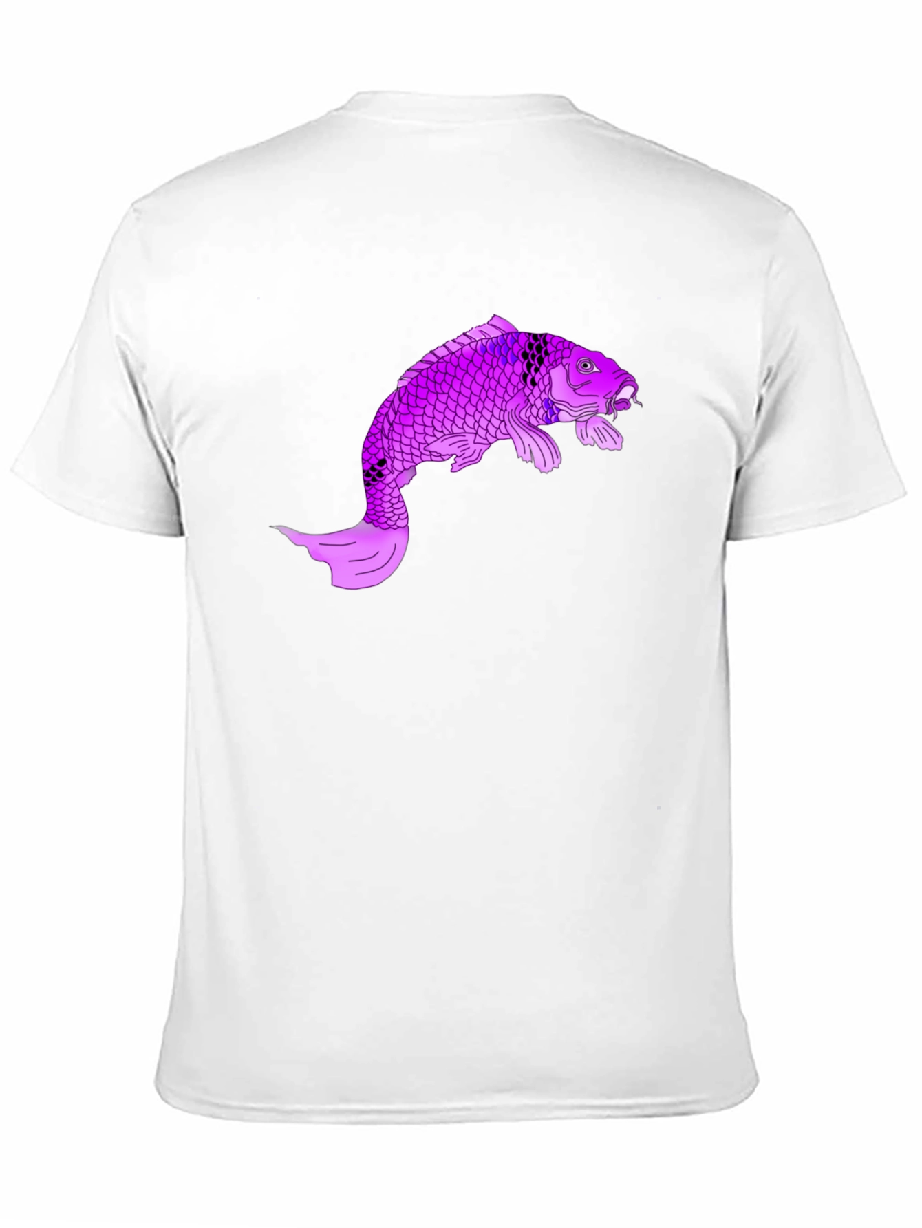 Koi Fish Graphic Tee - Stylish Black Cotton T-Shirt