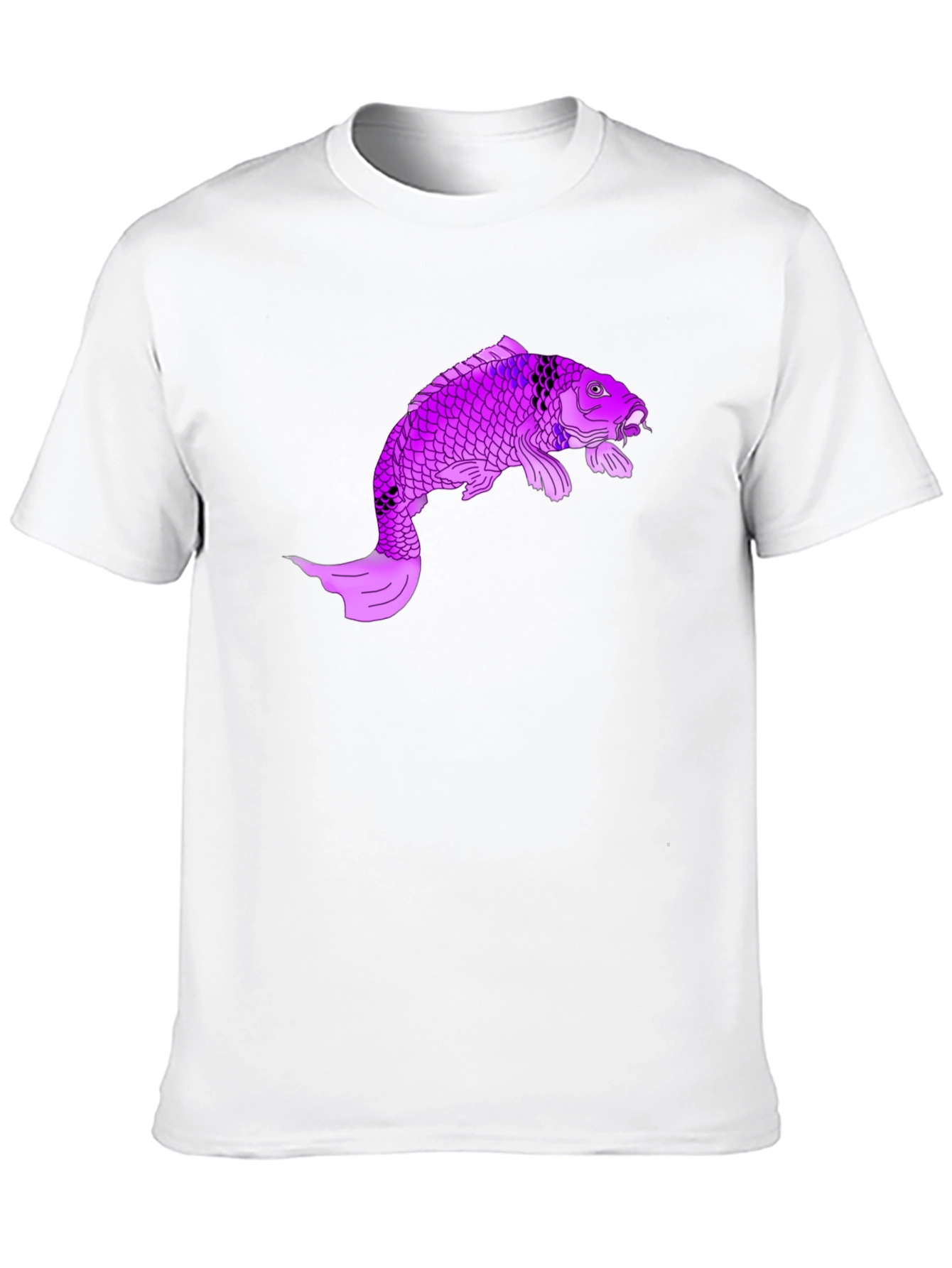Koi Fish Graphic Tee - Stylish Black Cotton T-Shirt