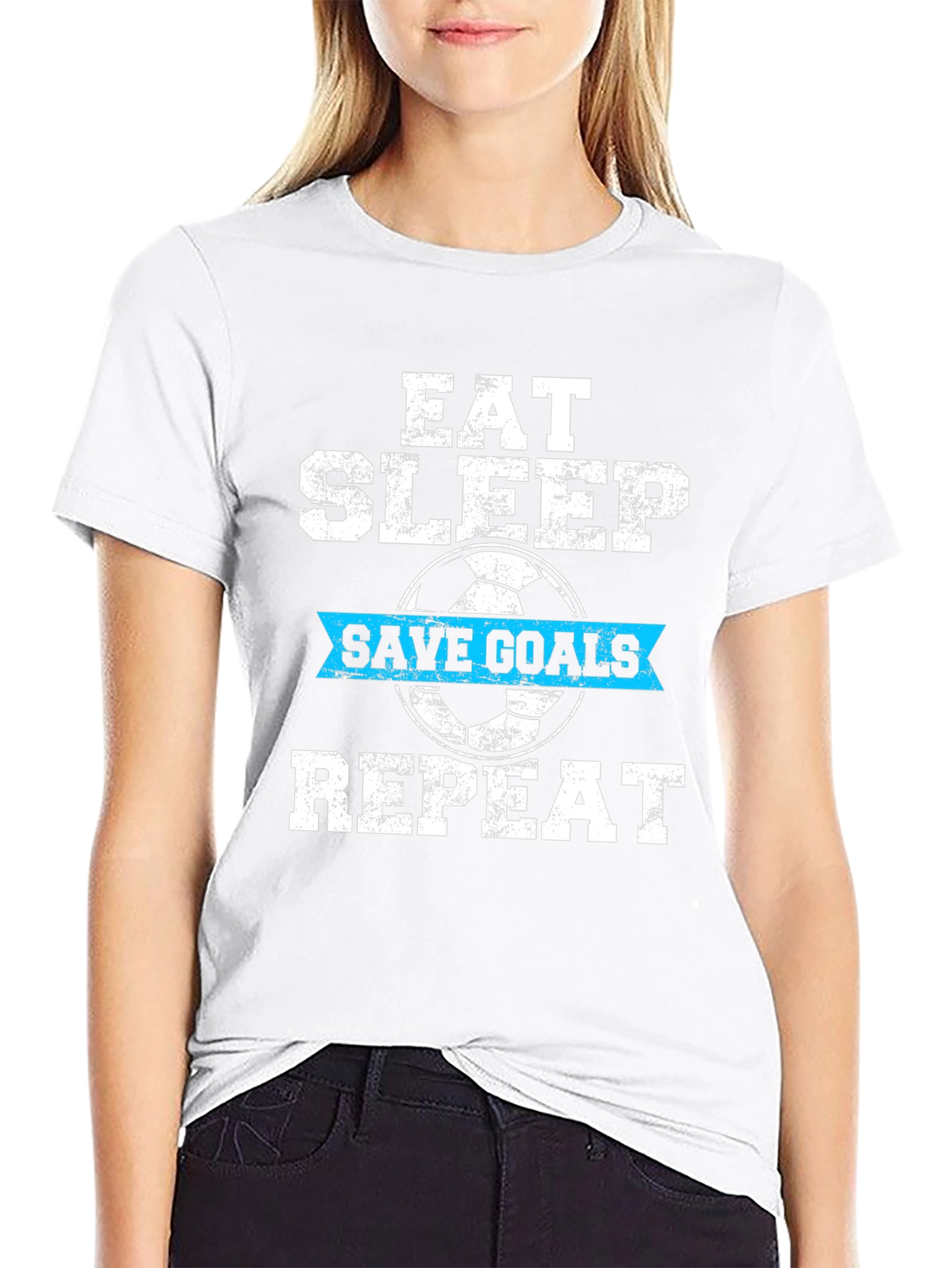 Eat Sleep Save Goals Repeat T-Shirt