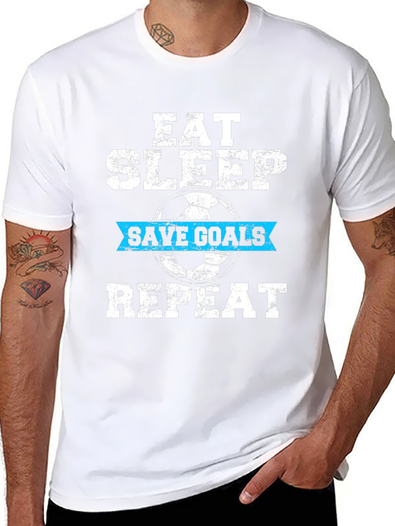 Eat Sleep Save Goals Repeat T-Shirt