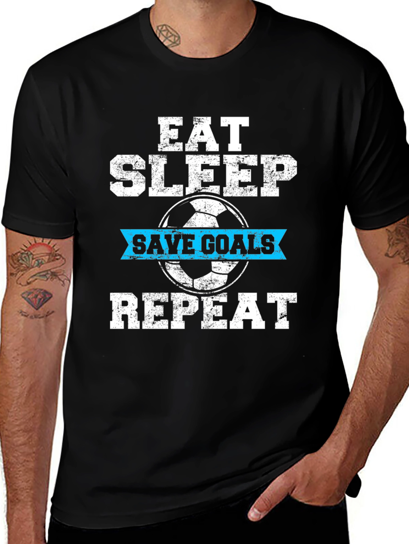 Eat Sleep Save Goals Repeat T-Shirt