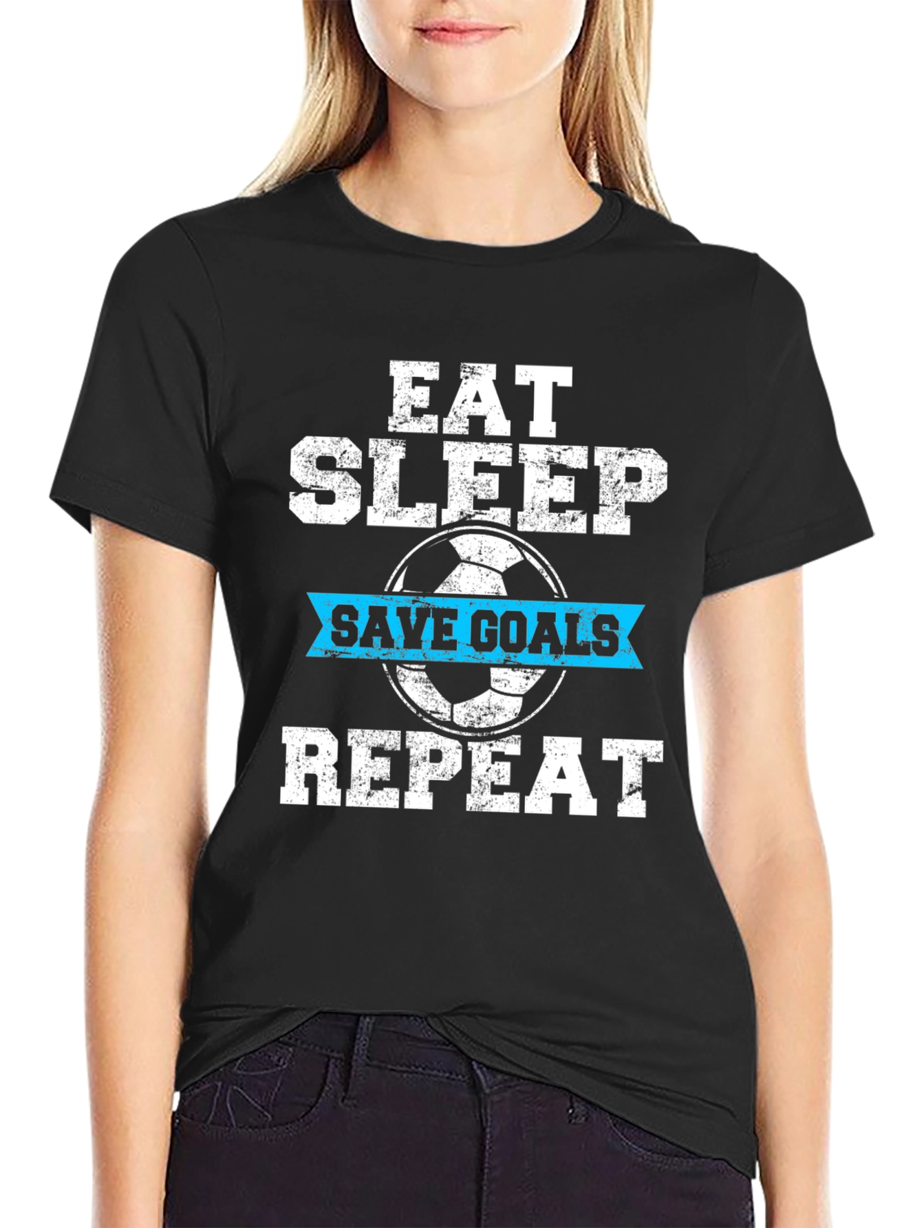 Eat Sleep Save Goals Repeat T-Shirt