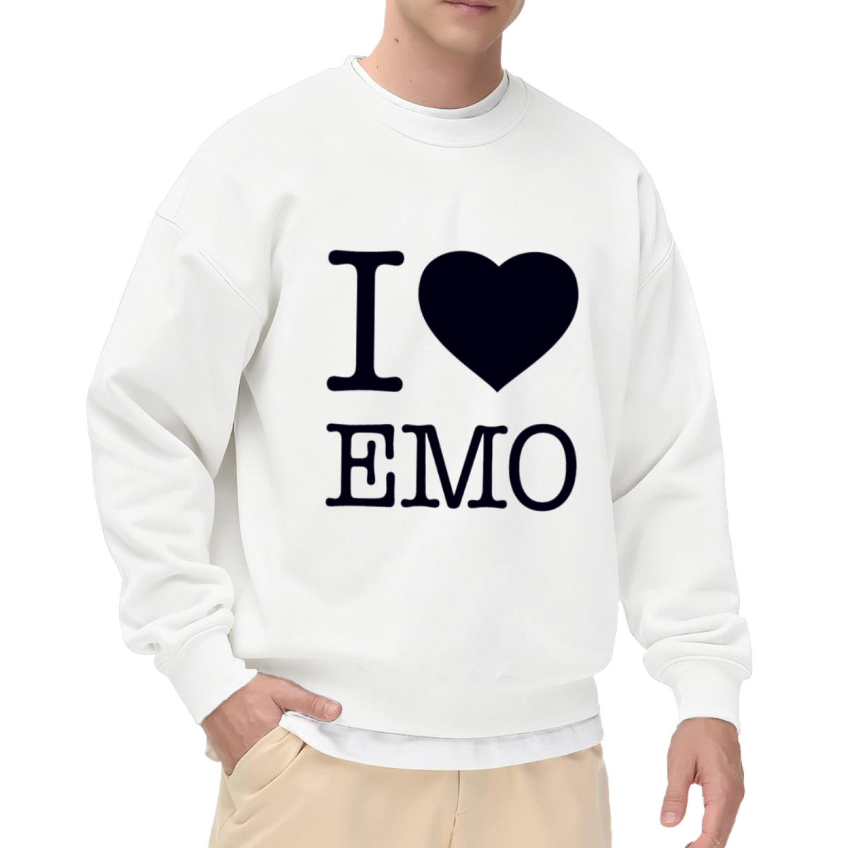 I ? EMO - Bold Heart Graphic ԲÁìÎÀÒÂ | Unisex Pullover Sweatshirt