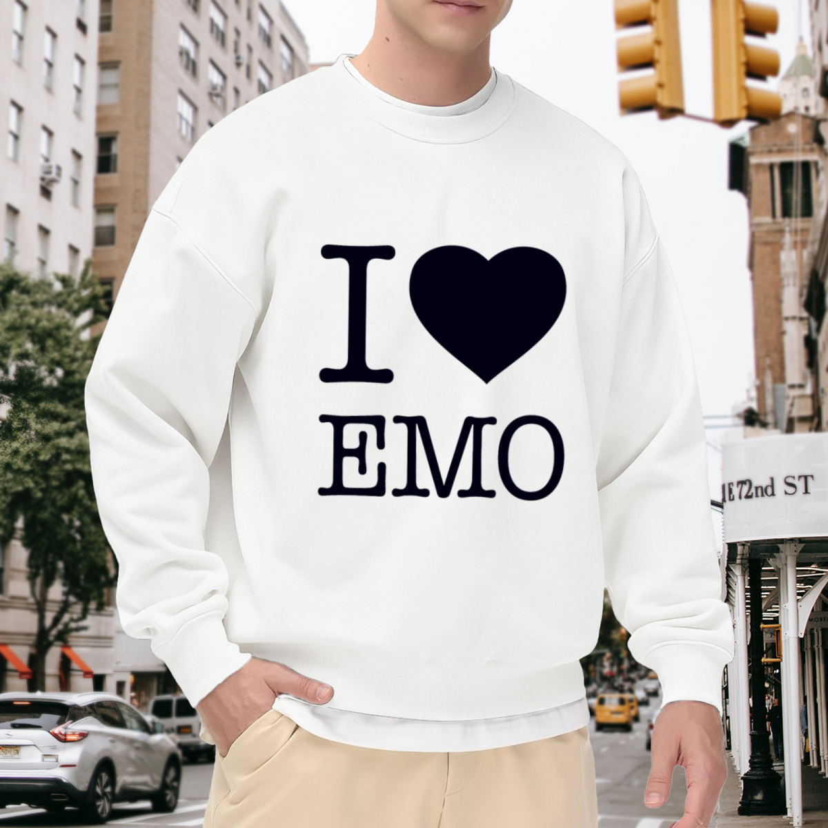 I ? EMO - Bold Heart Graphic ԲÁìÎÀÒÂ | Unisex Pullover Sweatshirt