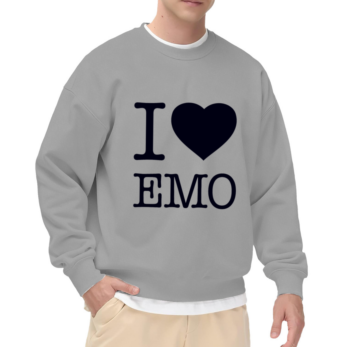I ? EMO - Bold Heart Graphic ԲÁìÎÀÒÂ | Unisex Pullover Sweatshirt