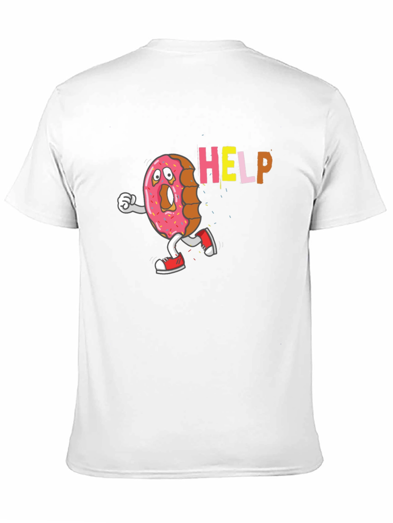 Scared Donut HELP! Graphic T-Shirt