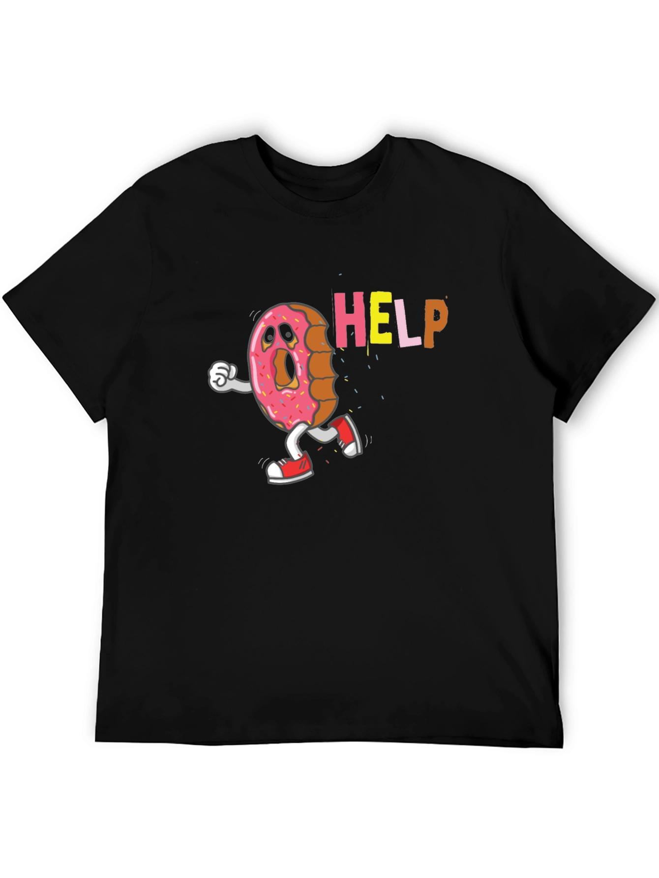 Scared Donut HELP! Graphic T-Shirt