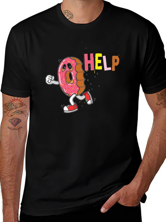 Scared Donut HELP! Graphic T-Shirt