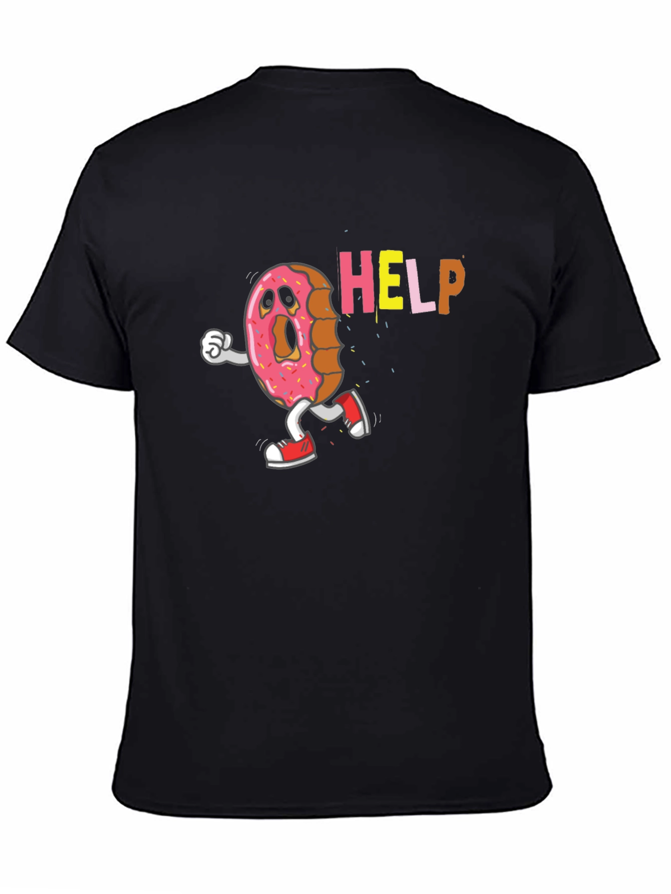 Scared Donut HELP! Graphic T-Shirt