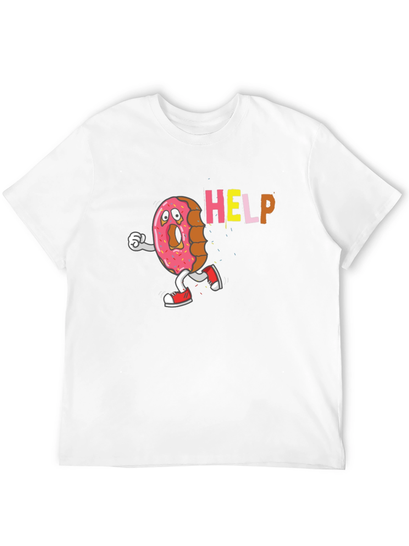 Scared Donut HELP! Graphic T-Shirt