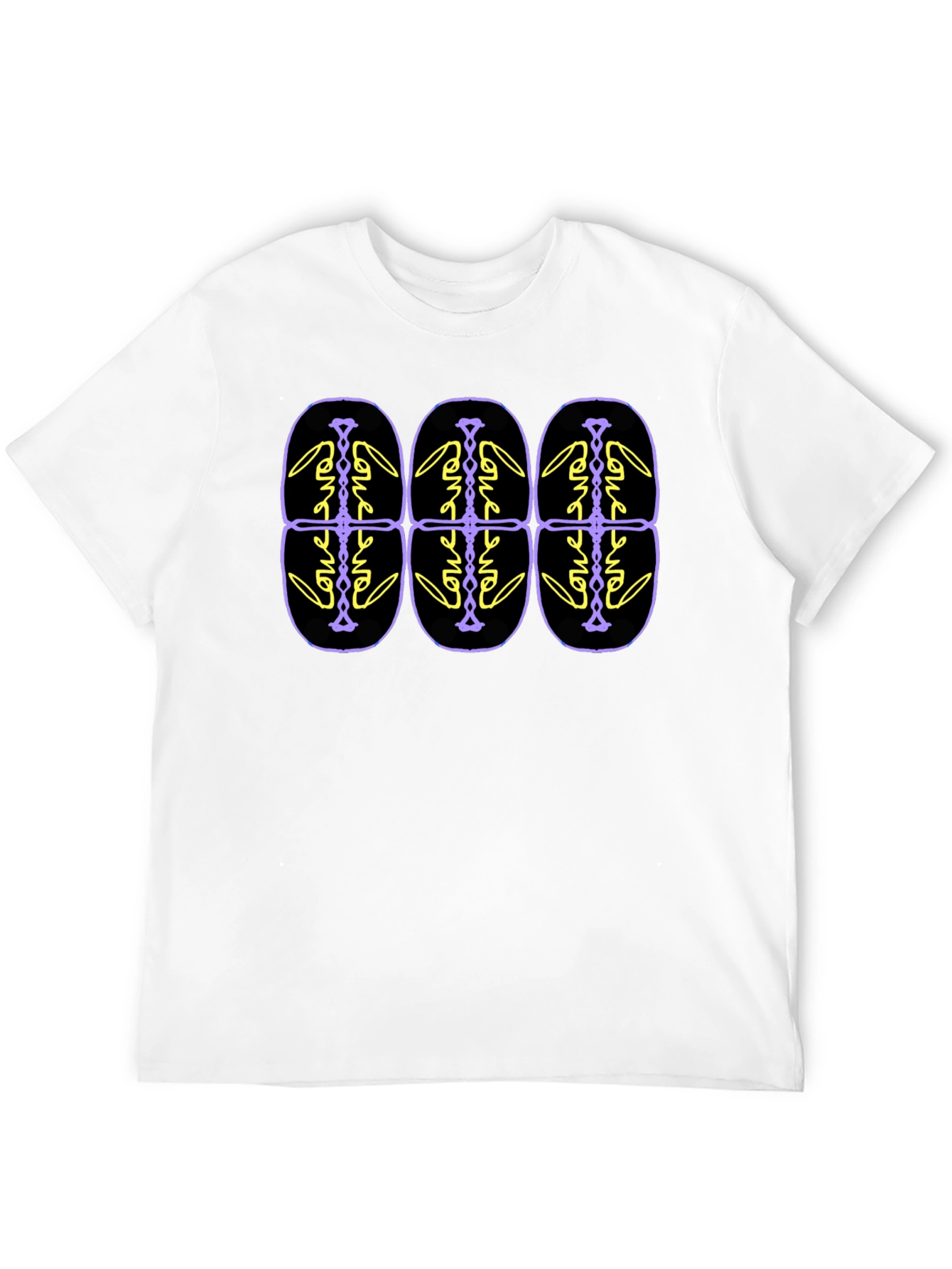 Abstract Patterned Black T-Shirt