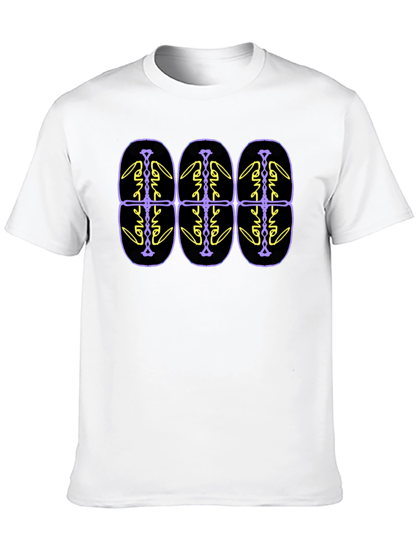 Abstract Patterned Black T-Shirt