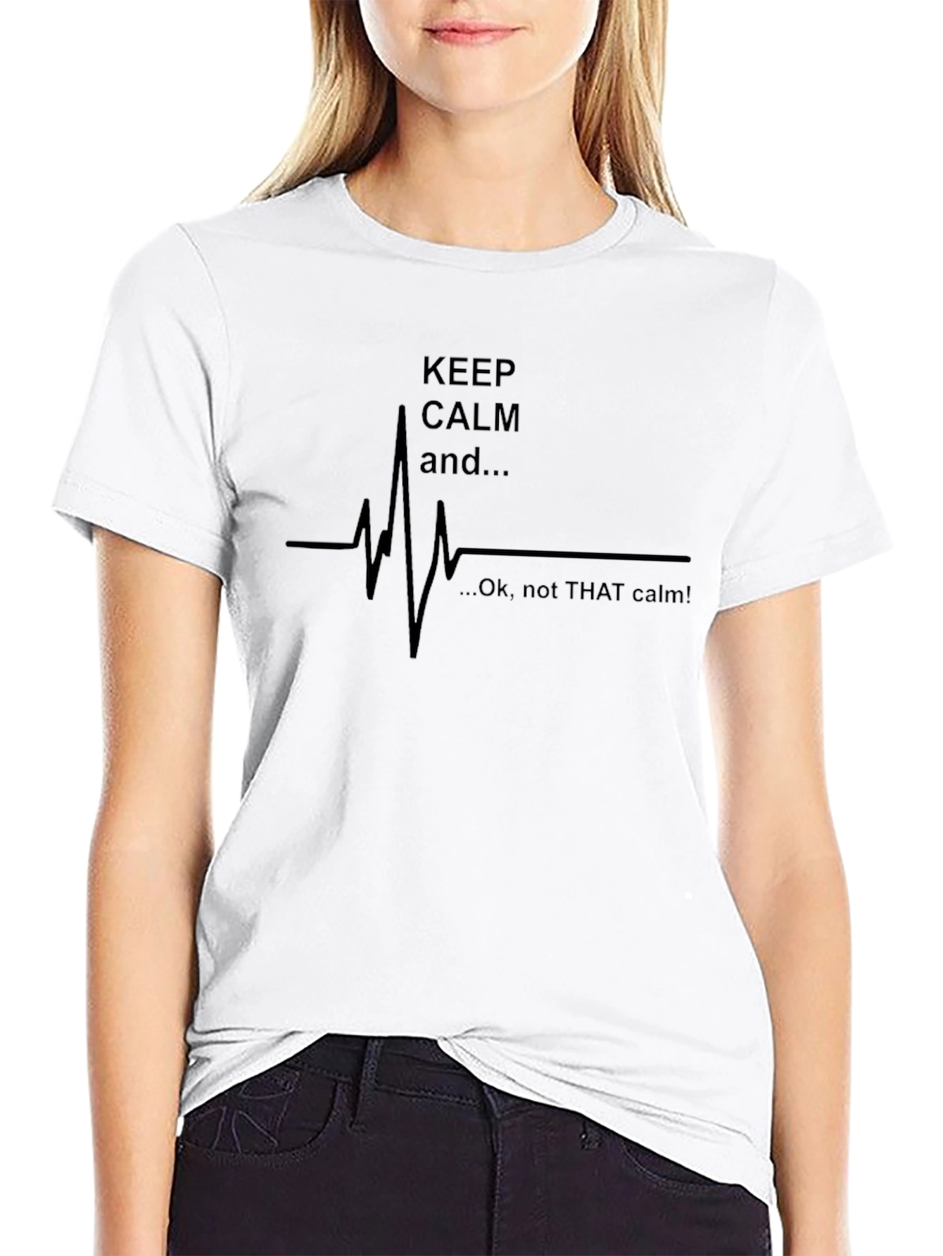 Keep Calm EKG T-Shirt - Humorous Medical Tee