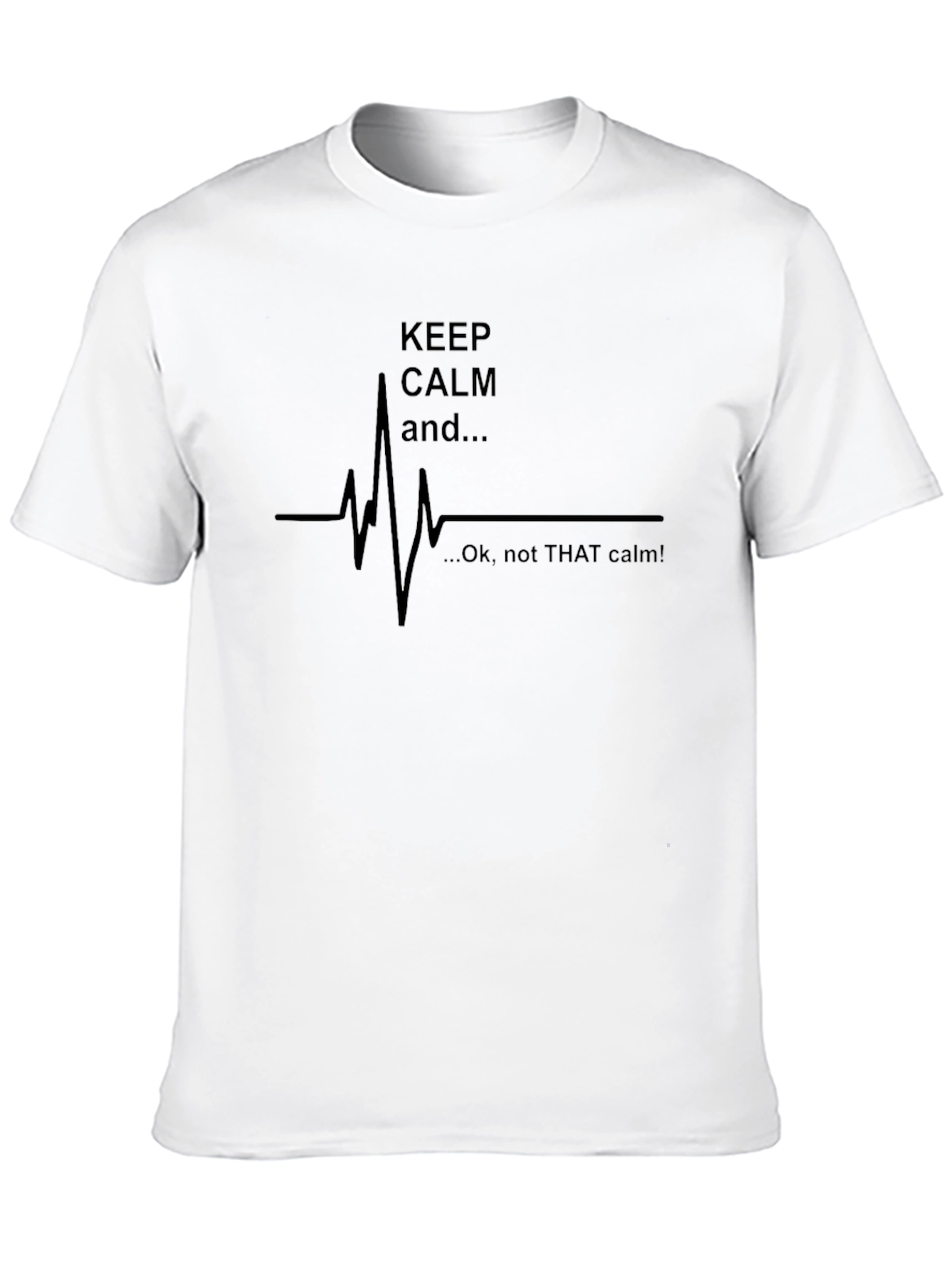 Keep Calm EKG T-Shirt - Humorous Medical Tee
