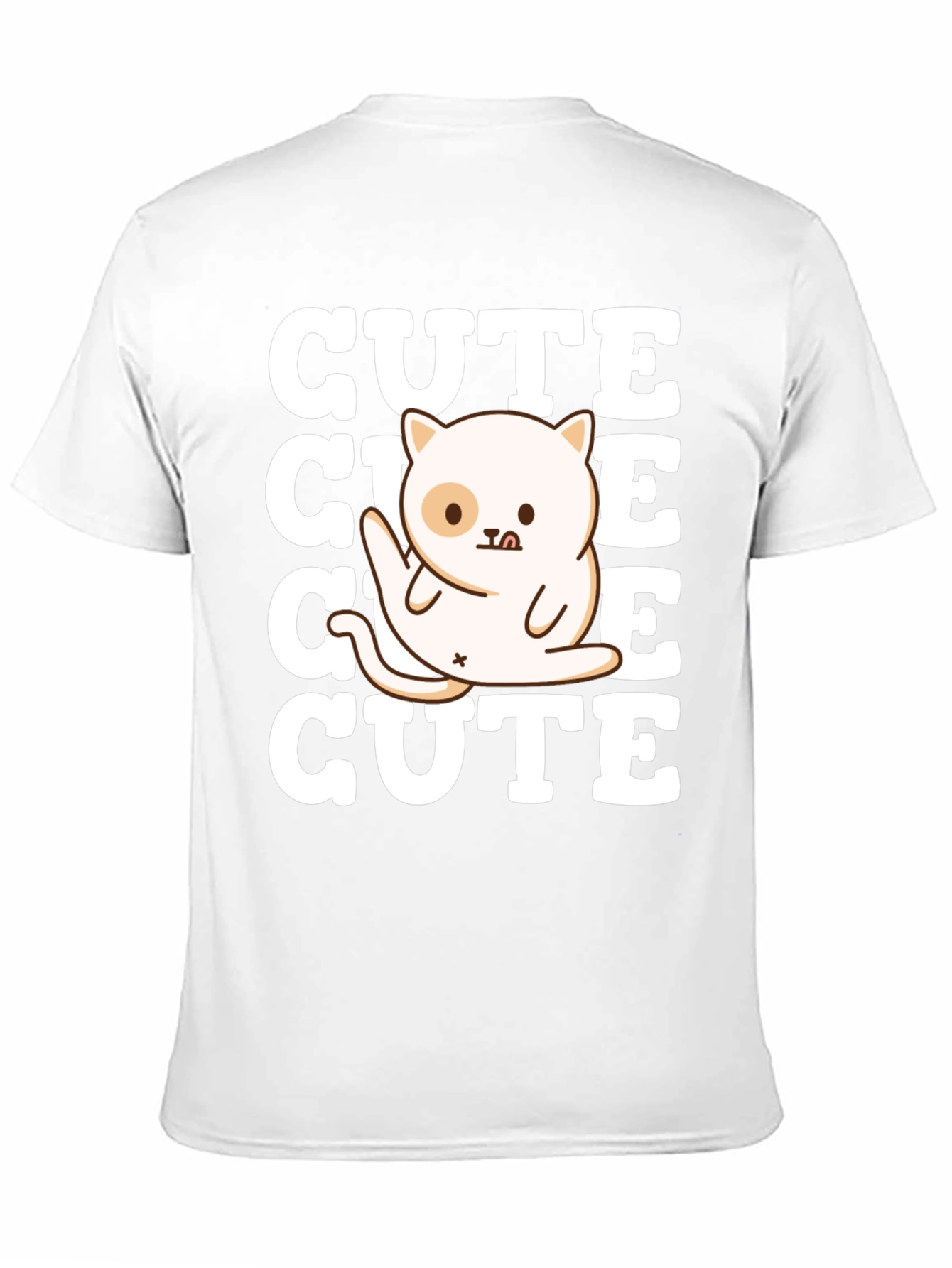 Cute Cat Graphic Tee - Soft Cotton Blend