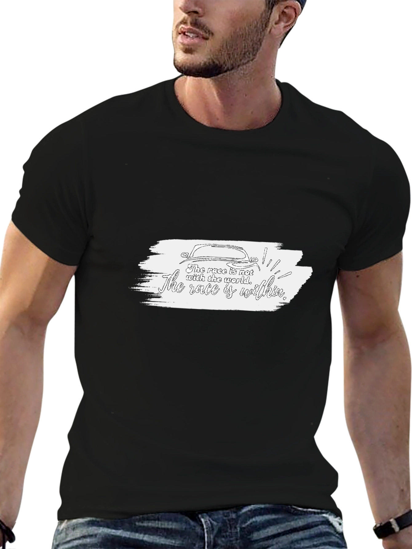 Race Within Graphic Tee - Black
