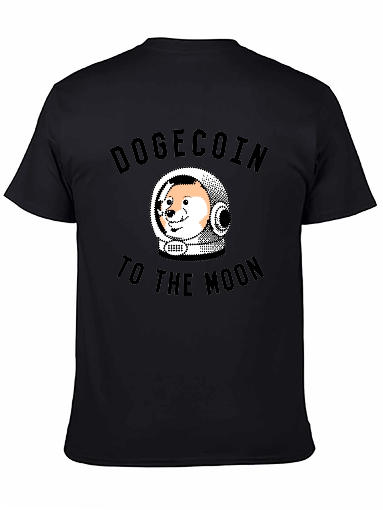 Dogecoin To The Moon Black T-Shirt