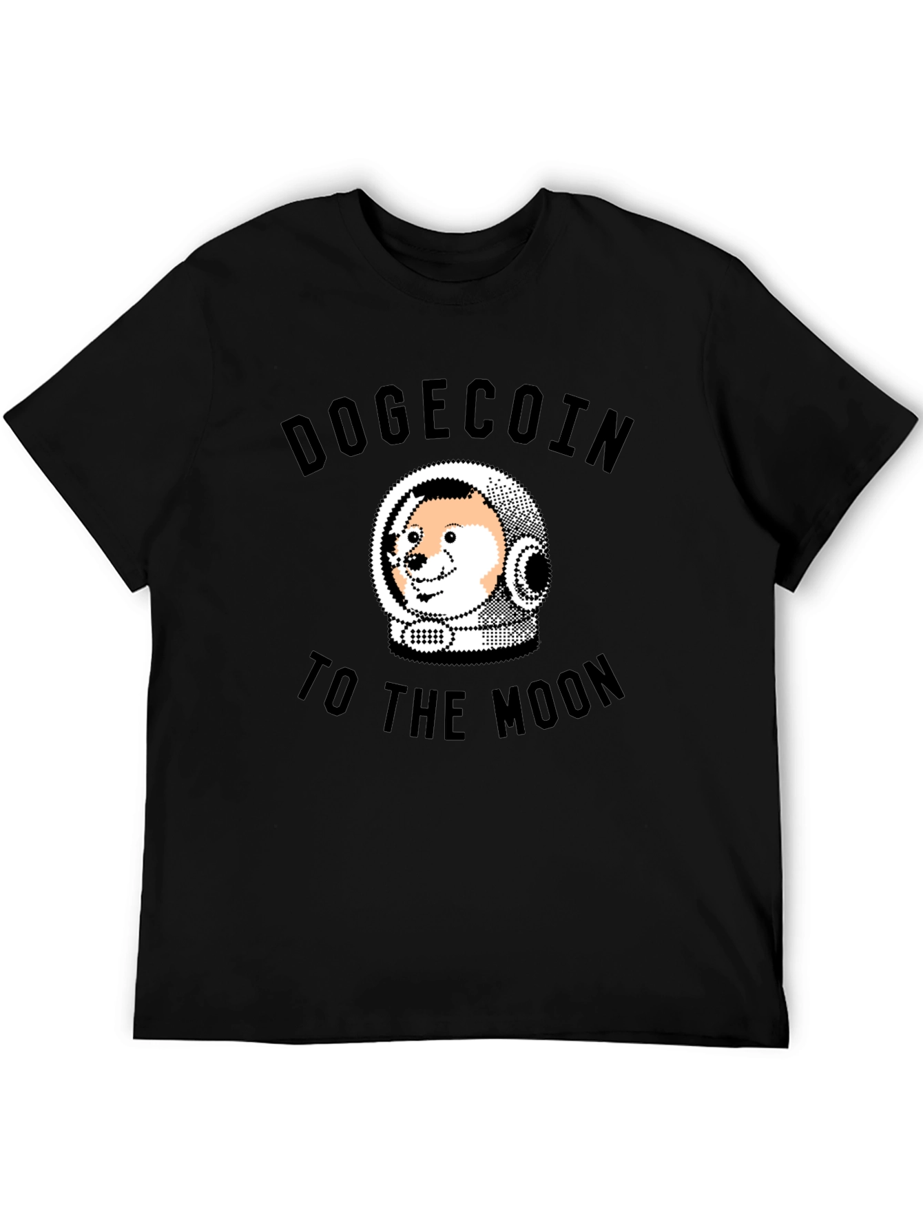 Dogecoin To The Moon Black T-Shirt