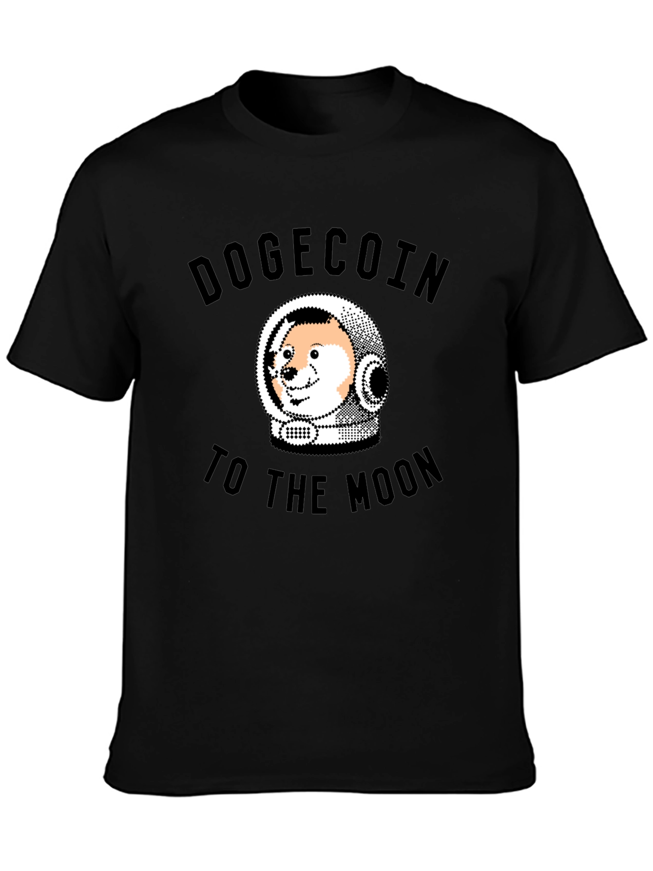 Dogecoin To The Moon Black T-Shirt